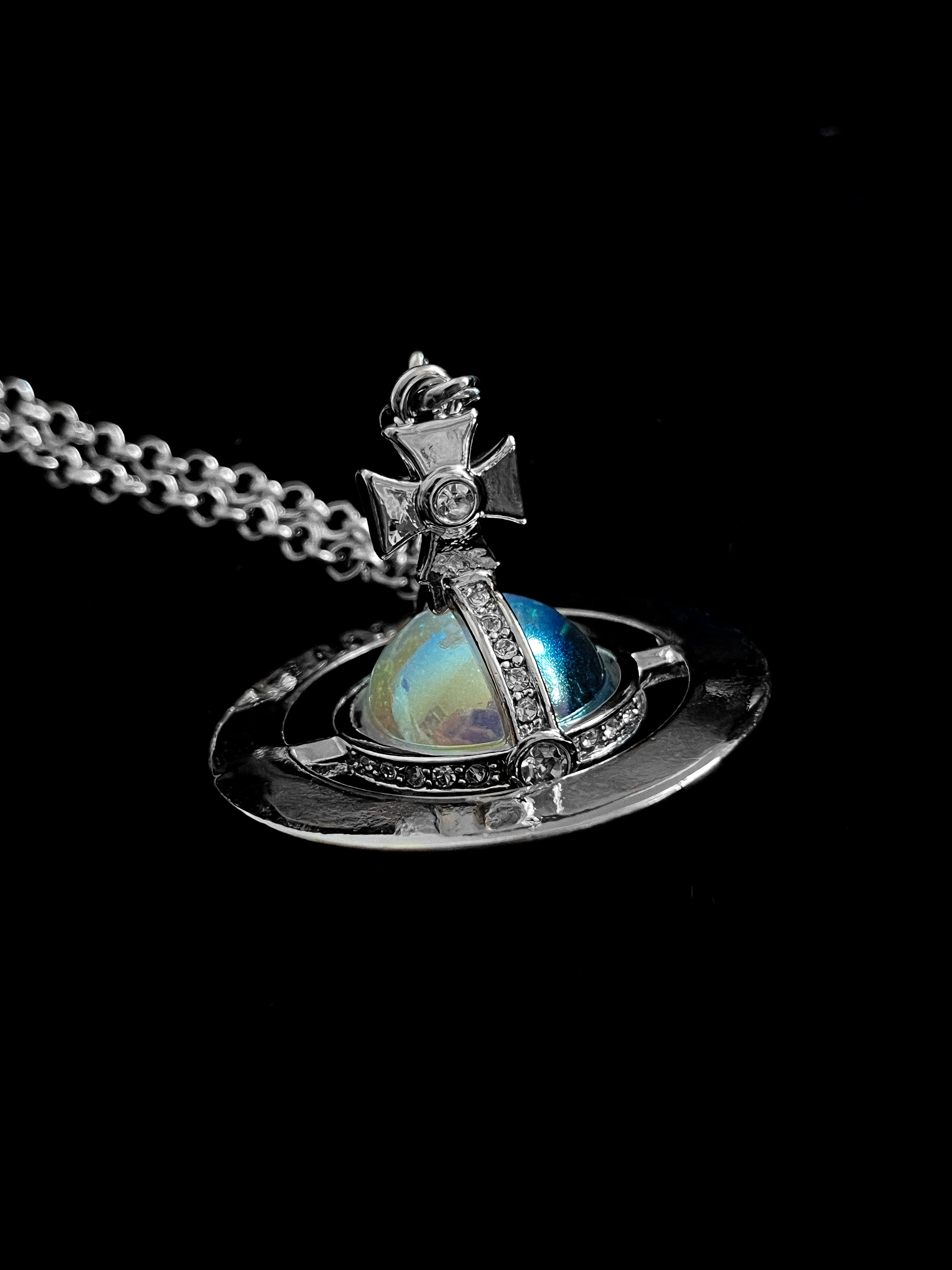 Orb Cross Pendant Necklace