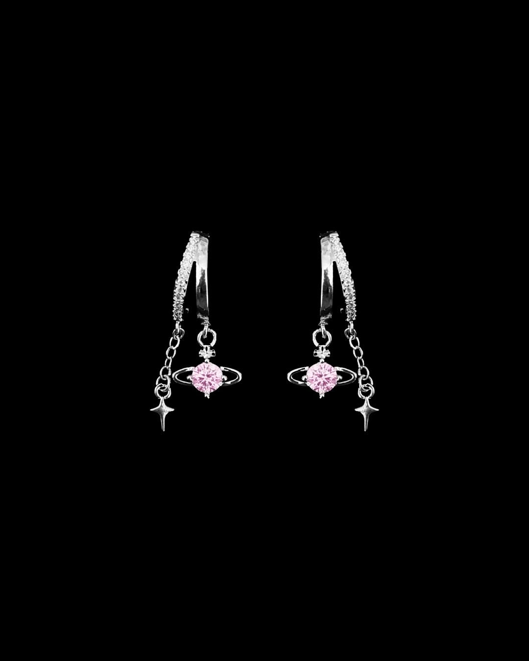 Vivienne Planet Earrings Set - Pink