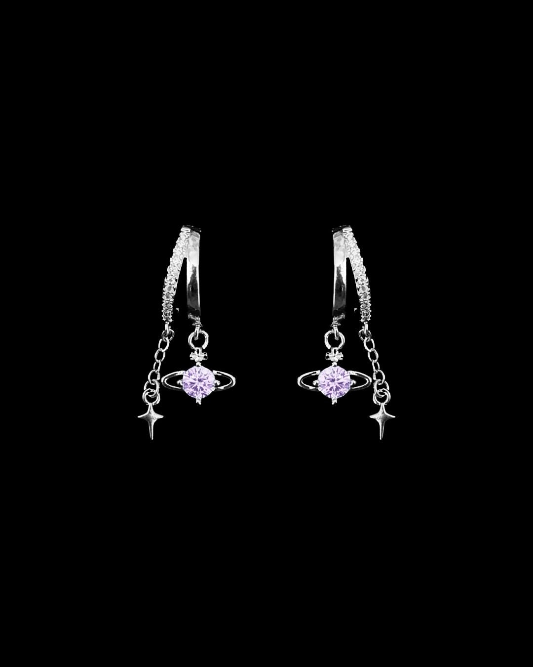 Vivienne Planet Earrings Set - Lavender