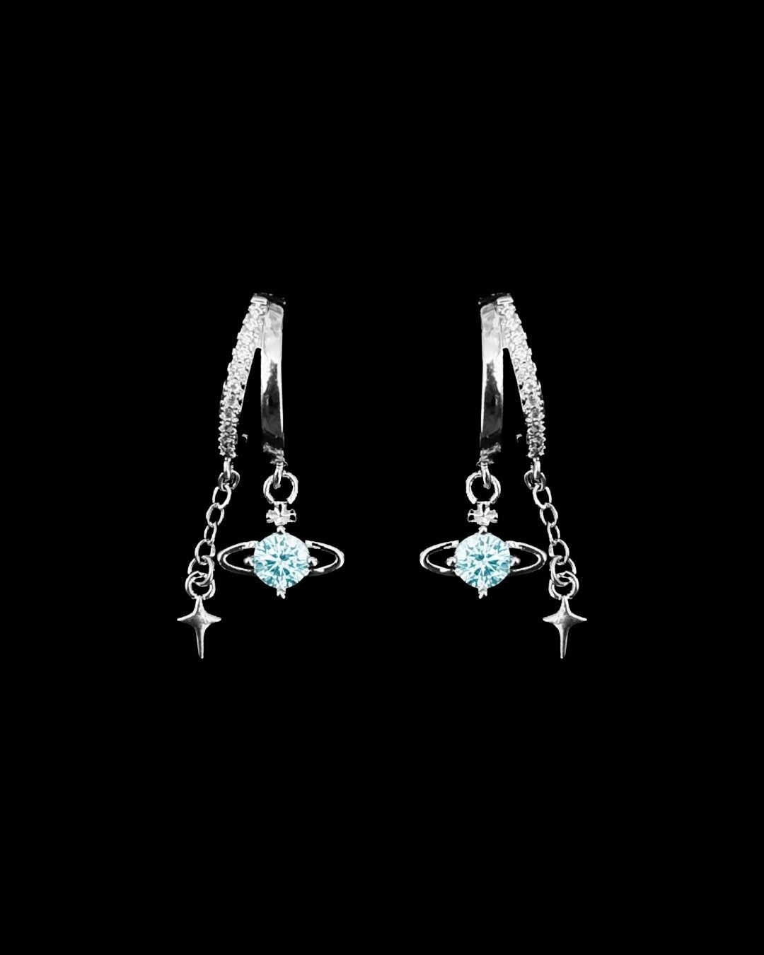Vivienne Planet Earrings Set - Sky Blue