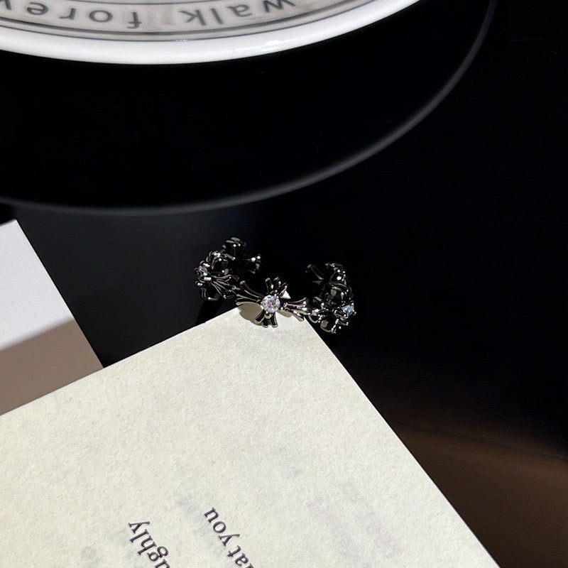 Chrome Cross Ring
