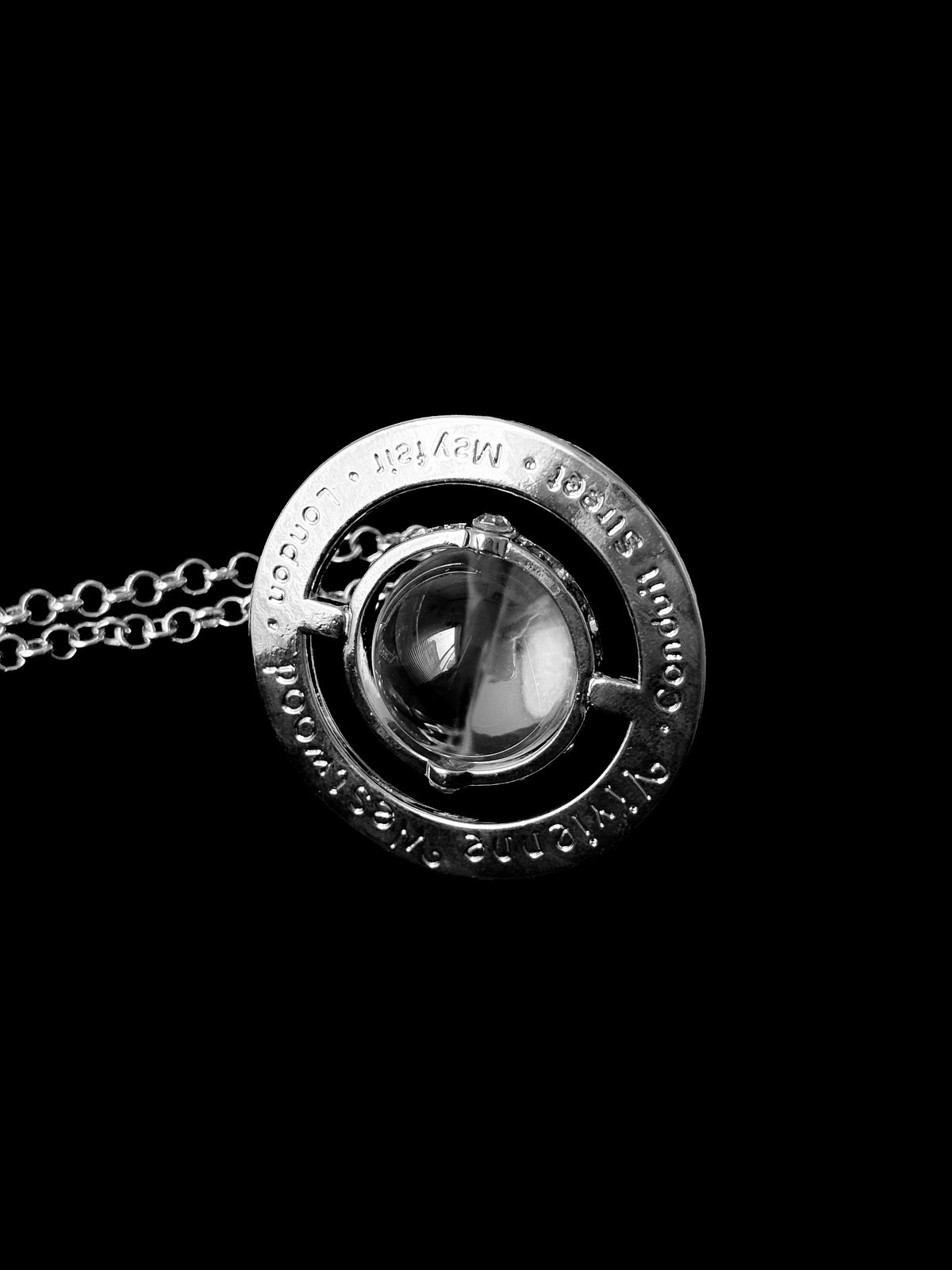 Vivienne W. Silver Crystal Orb Necklace