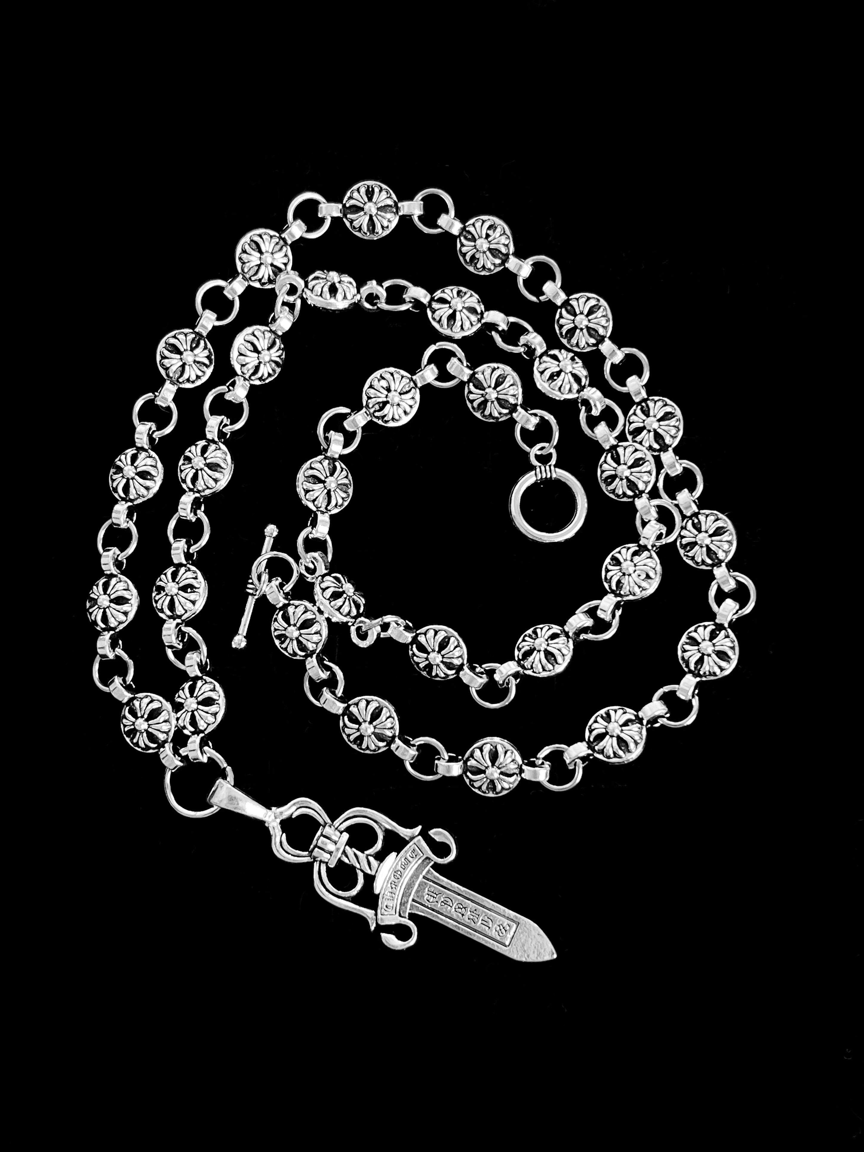 Chrome Hearts Dagger Rosary Necklace