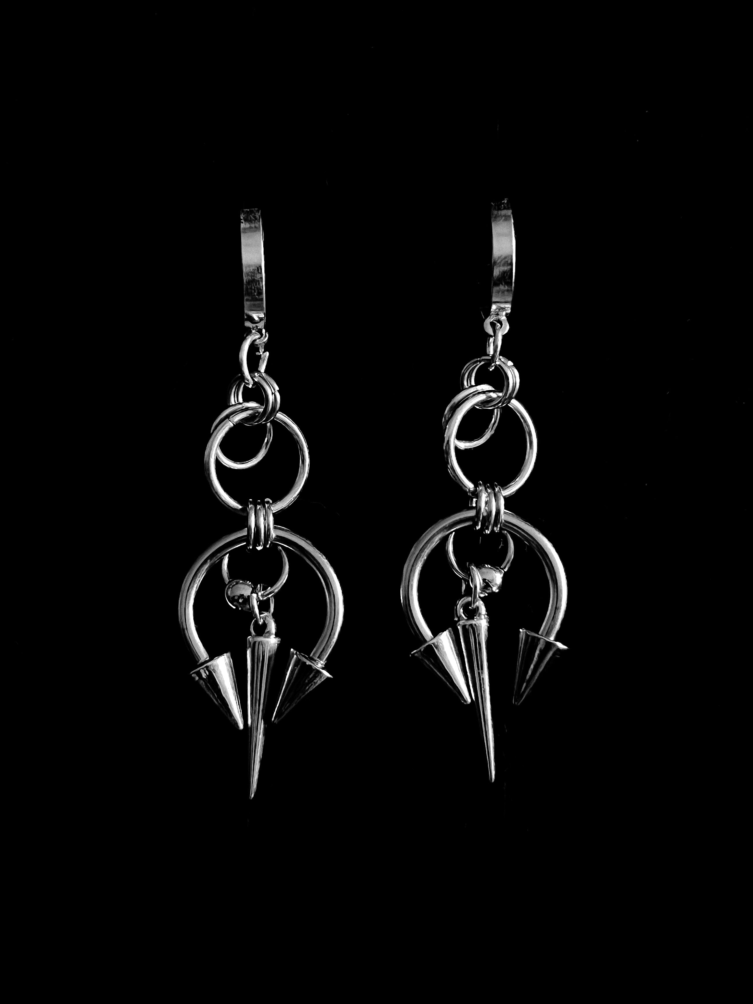 Void Spike Loop Earrings