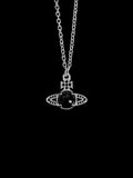 Black Crystal Orb Necklace