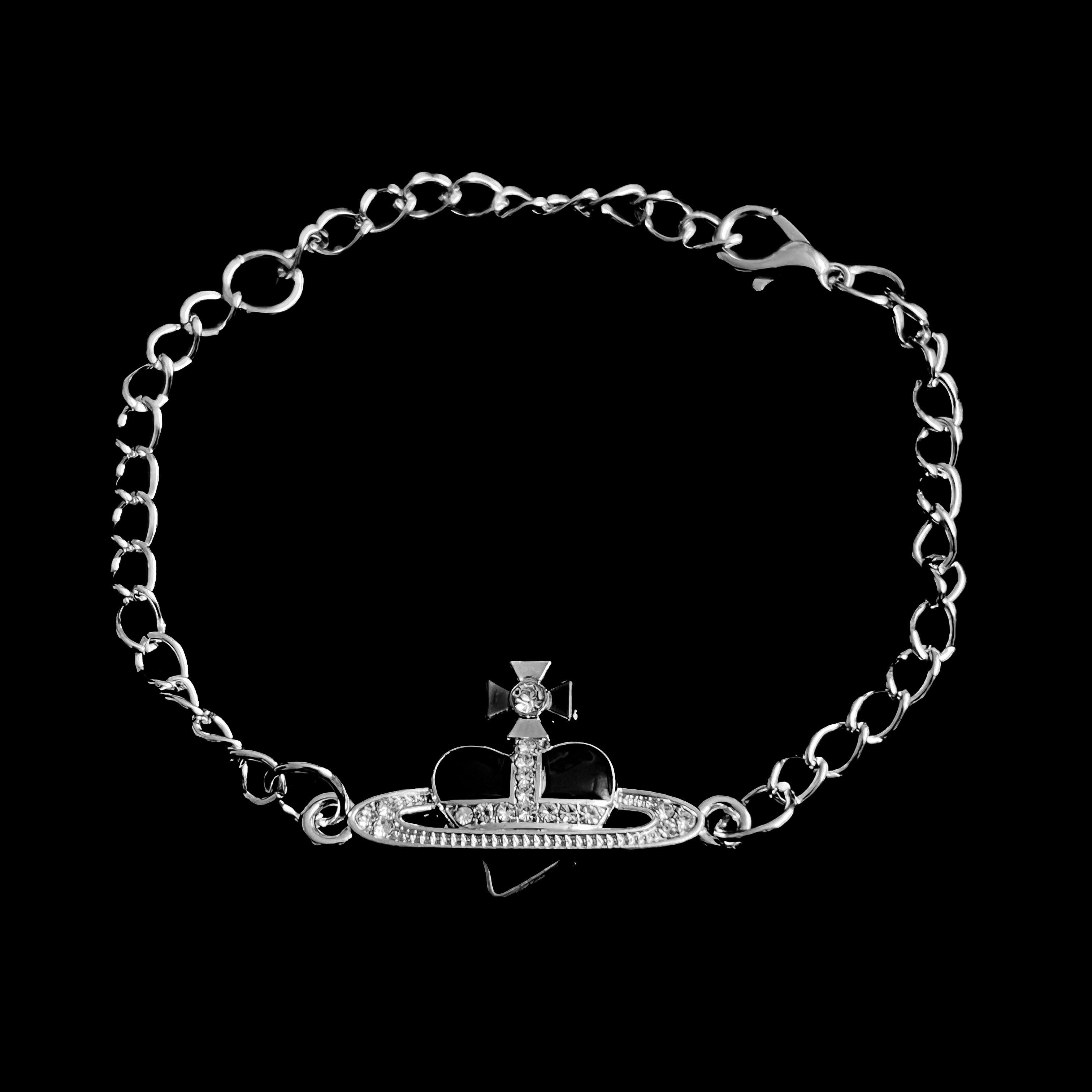Vivienne Black Heart Orb Bracelet
