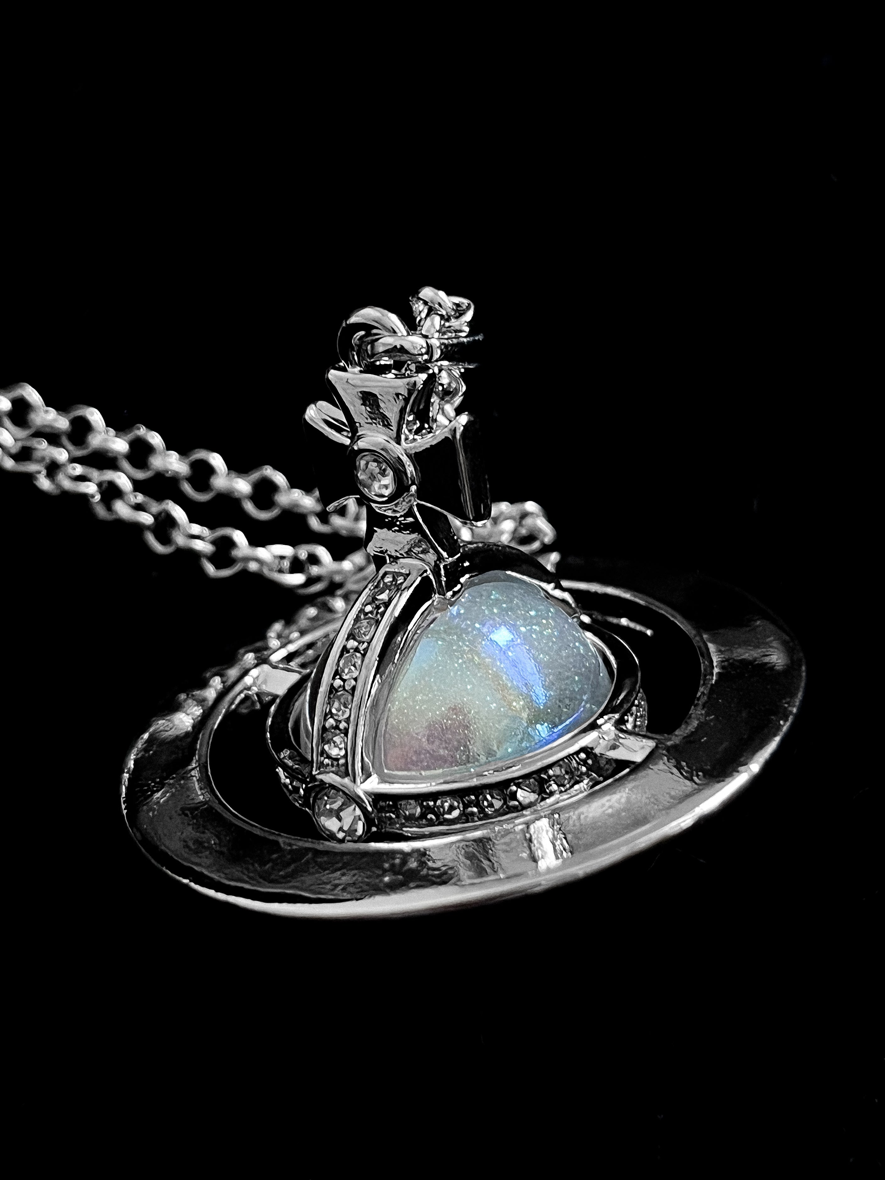 Orb Cross Pendant Necklace