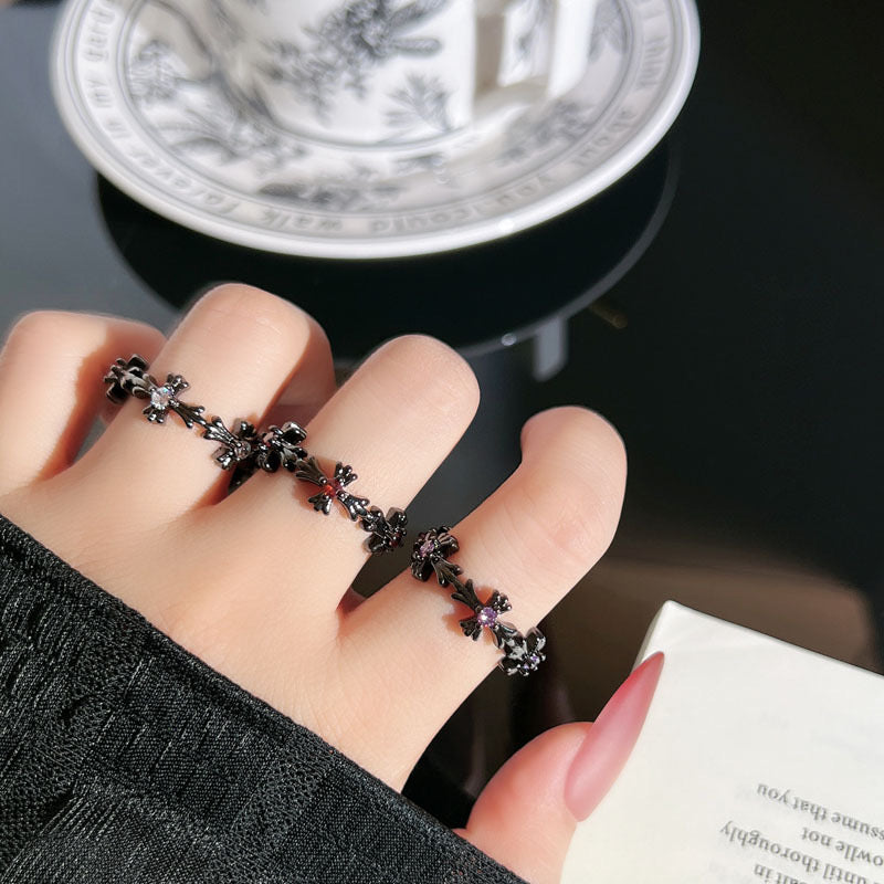 Chrome Cross Ring