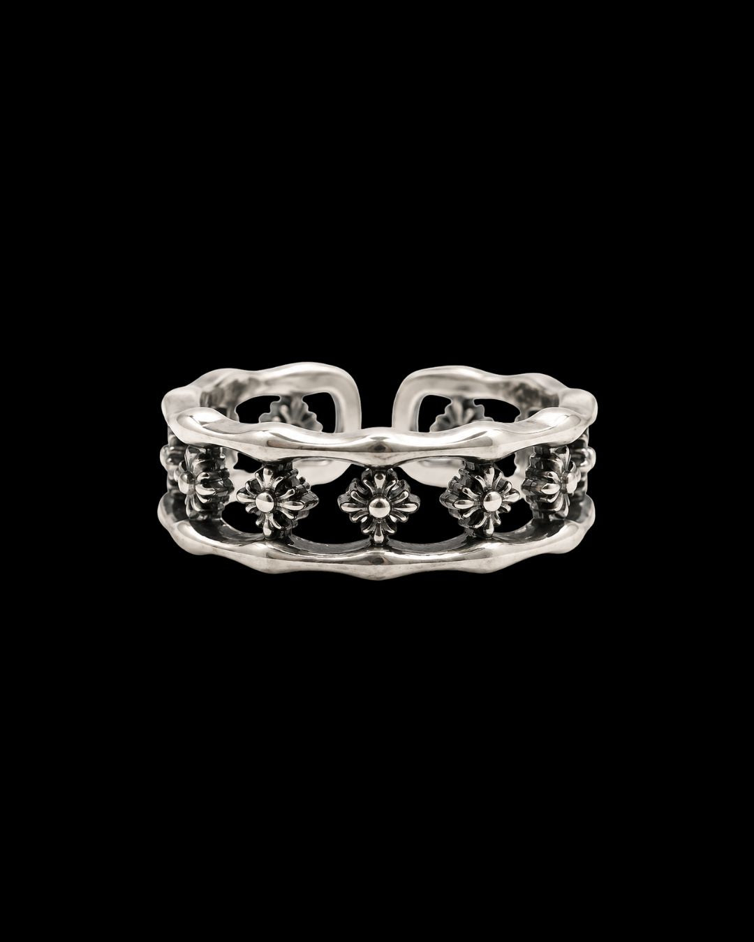 Chrome Cross Ring