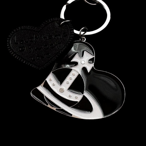 Black Heart Orb Keychain