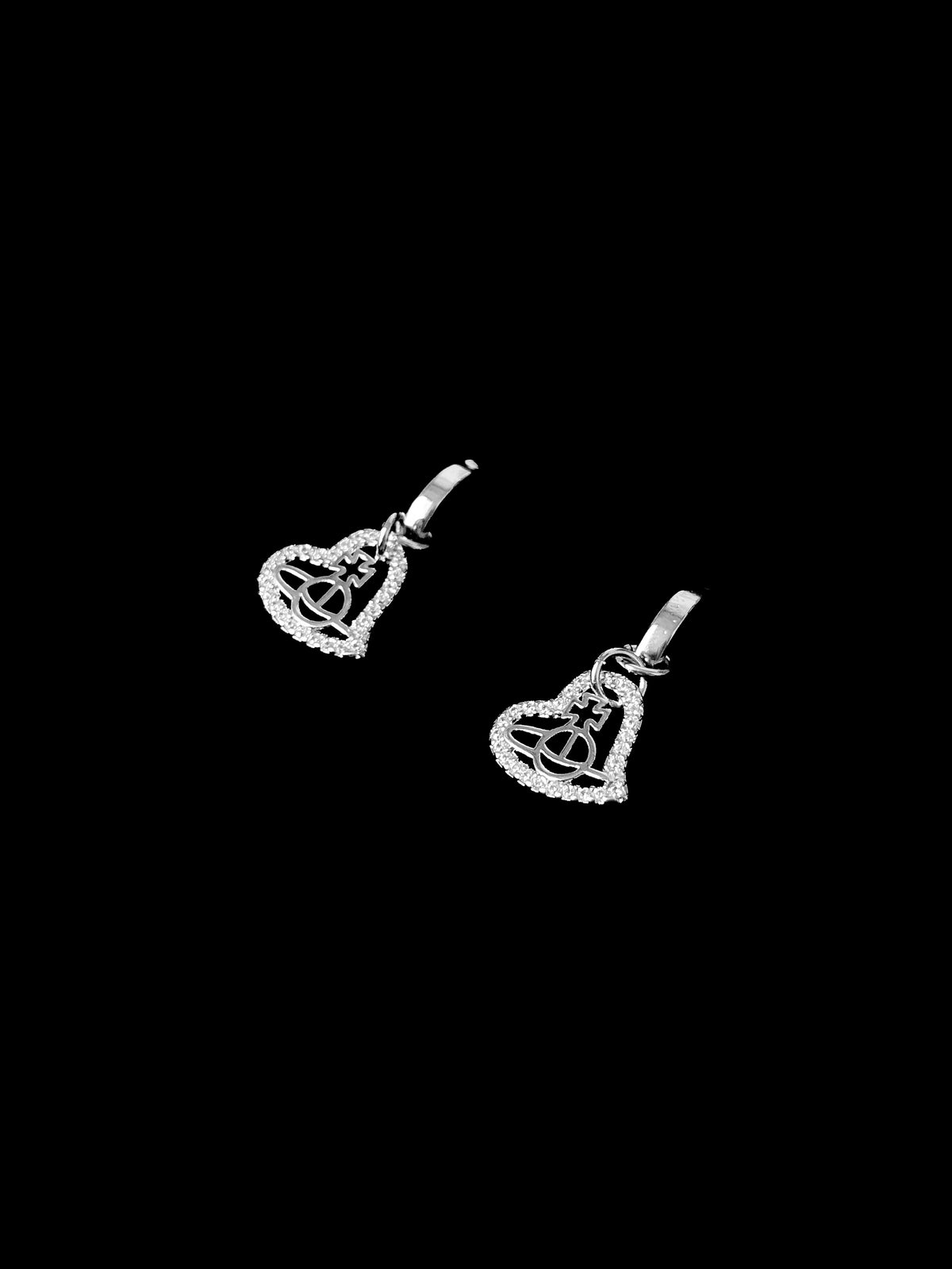 Vivienne W. Heart Orb Earrings