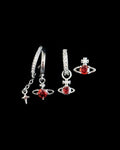 Vivienne Planet Earrings Set - Ruby
