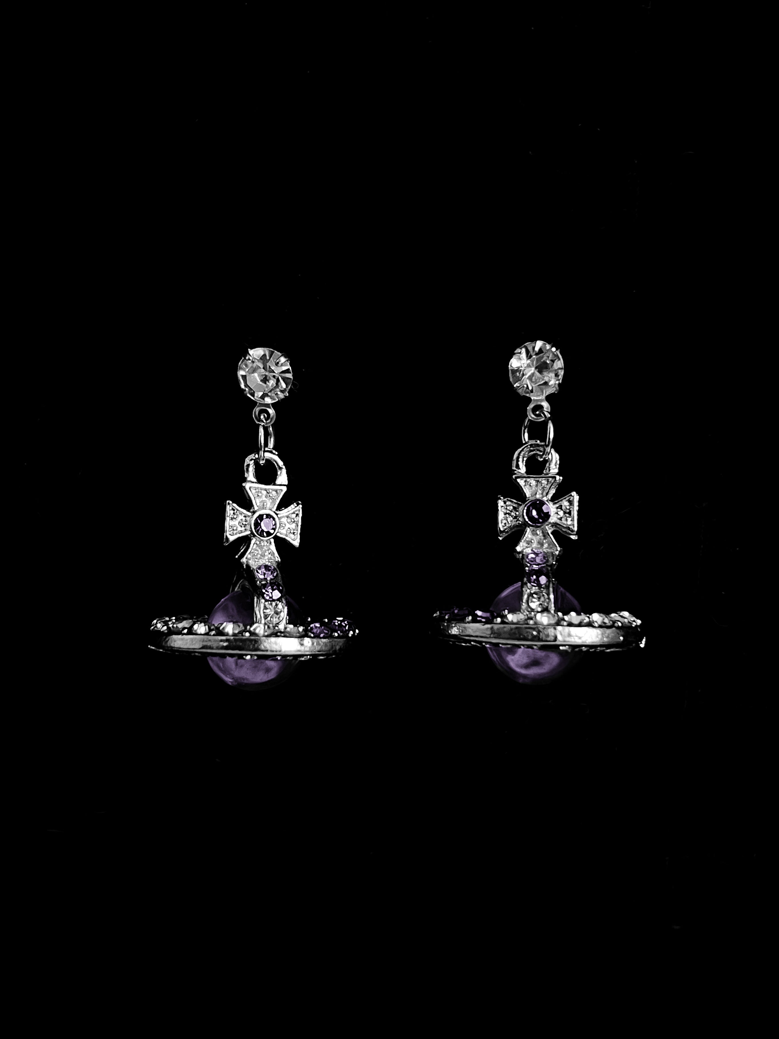 Violet Reliquary Earrings Vivienne