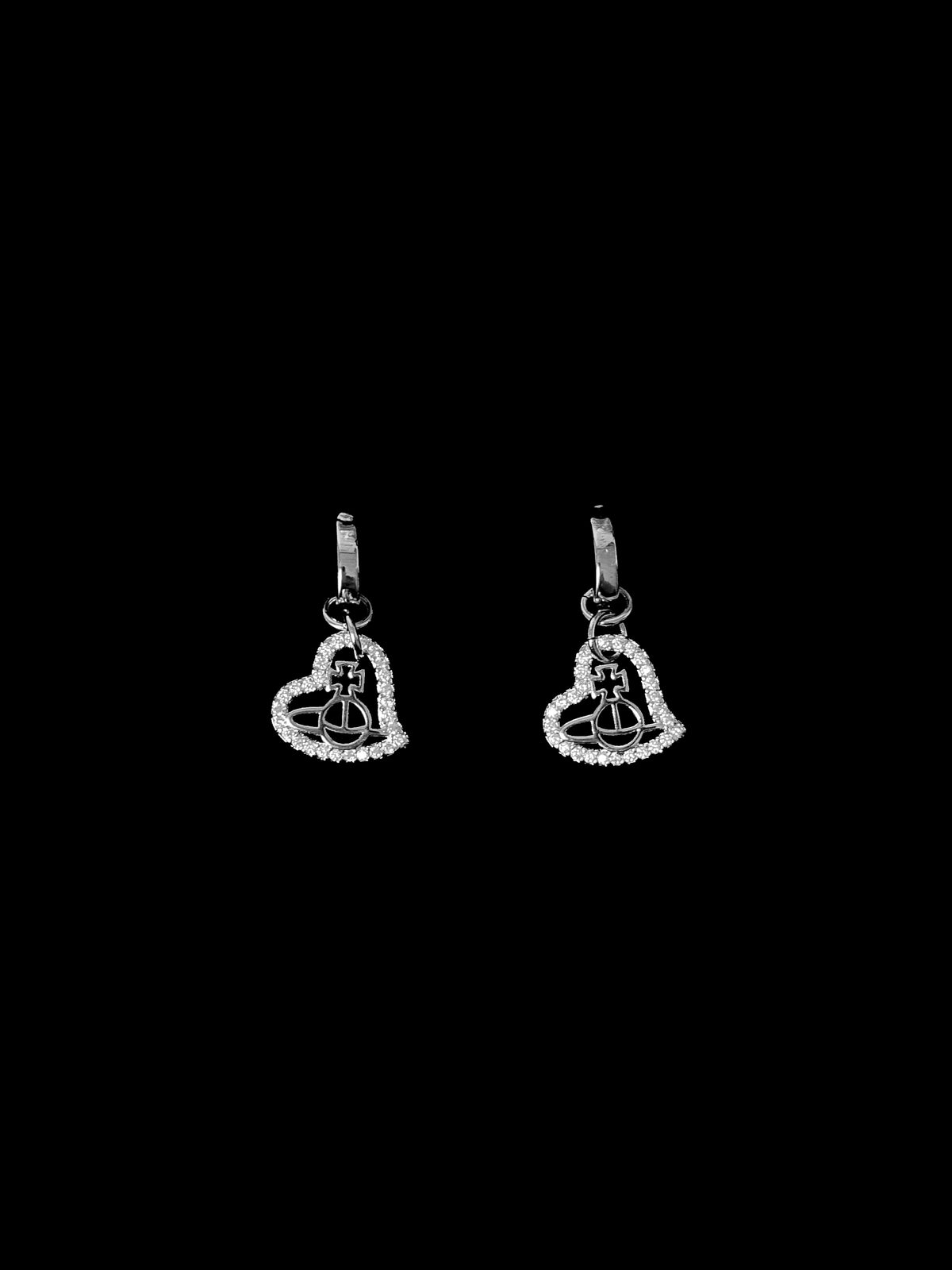 Vivienne W. Heart Orb Earrings