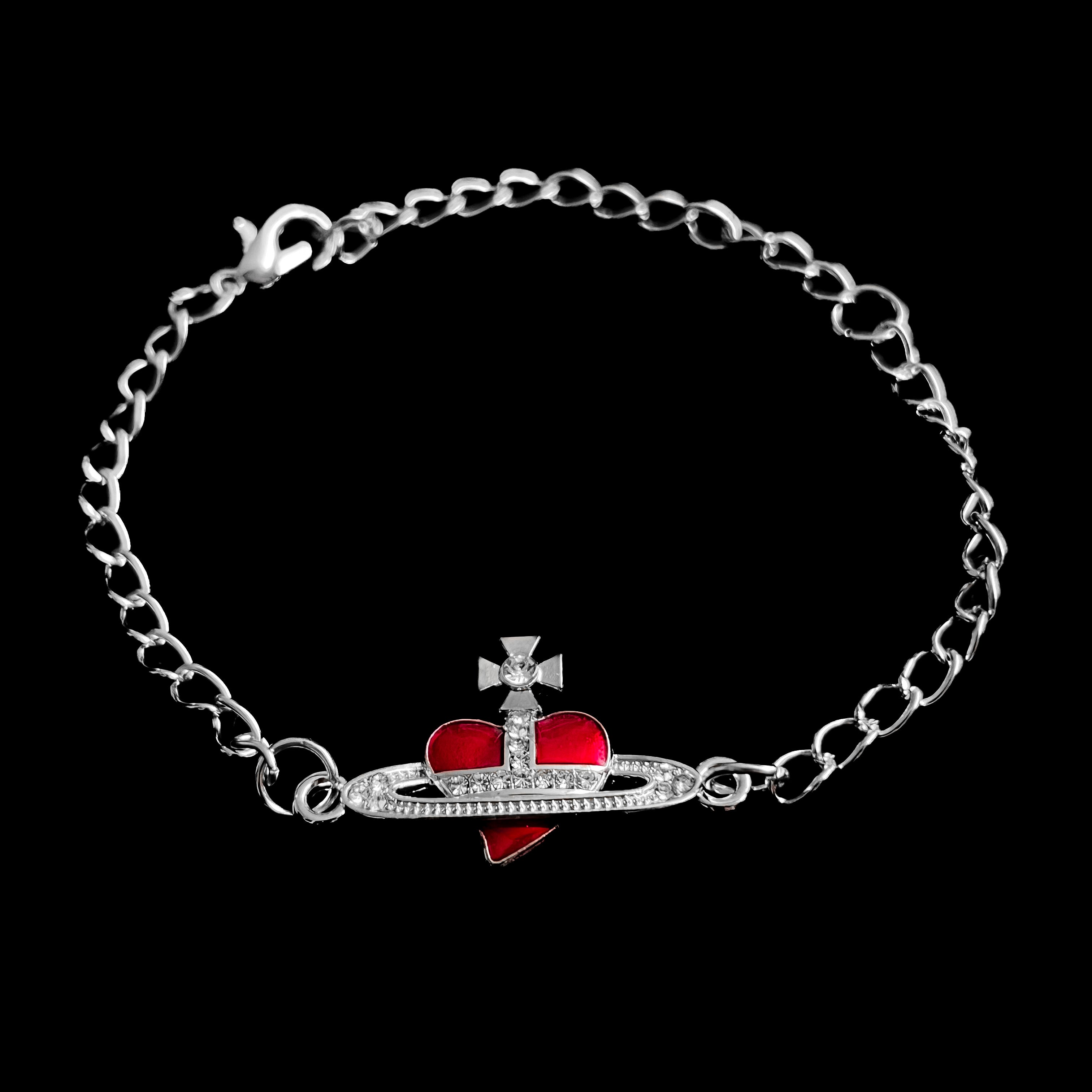 Vivienne Red Heart Orb Bracelet
