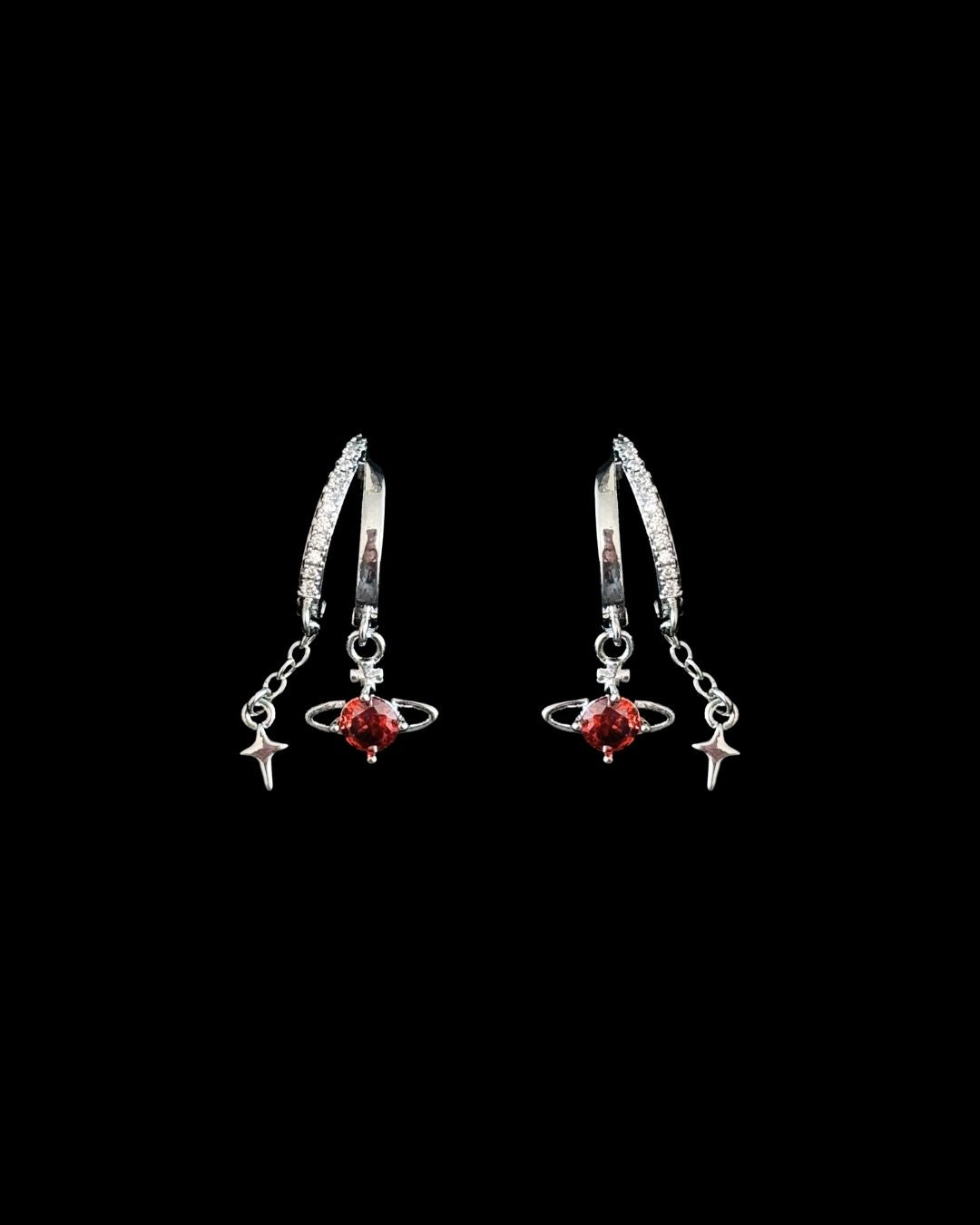Vivienne Planet Earrings Set - Ruby