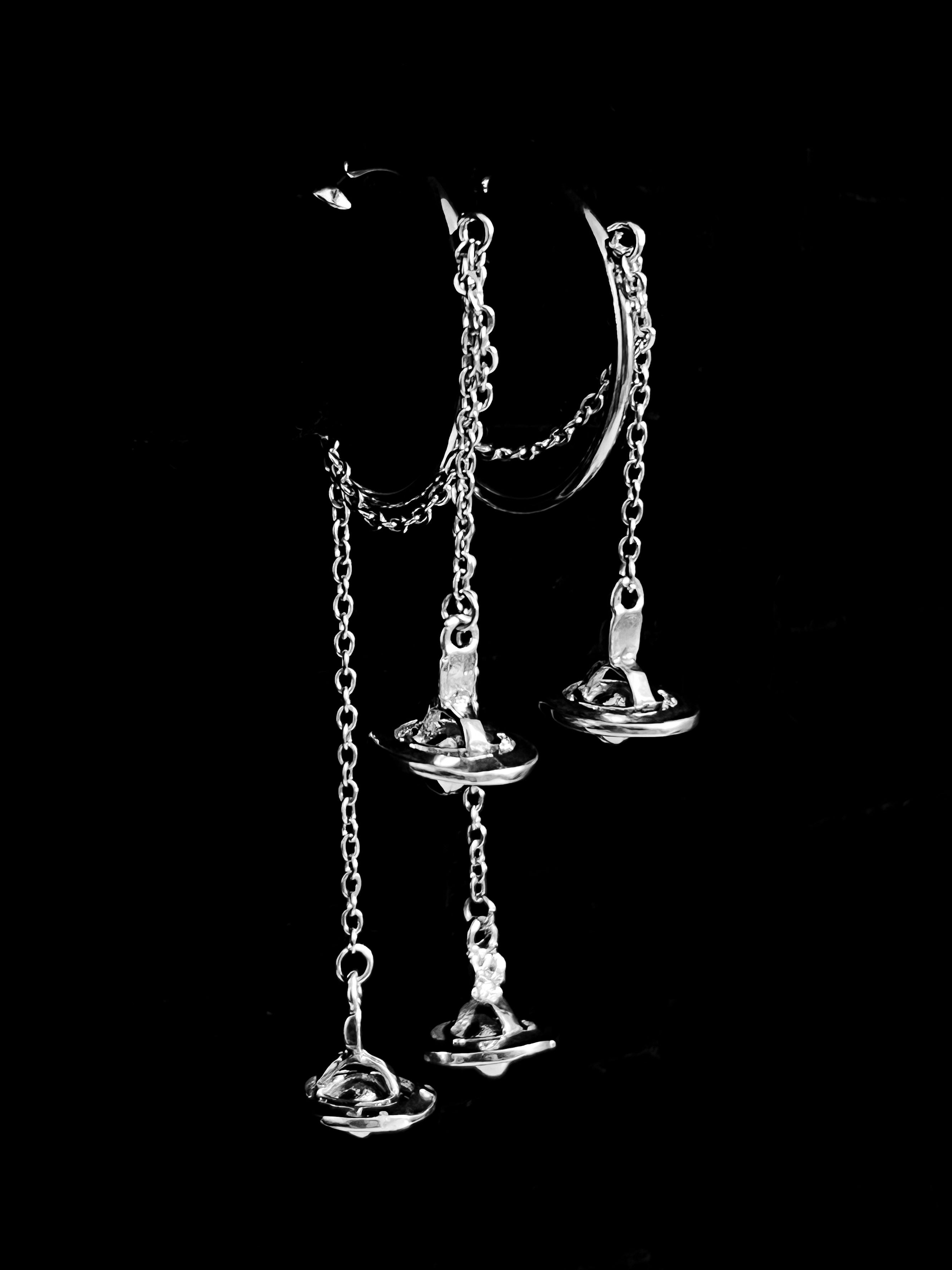 Eclipse Chain Orb Earrings