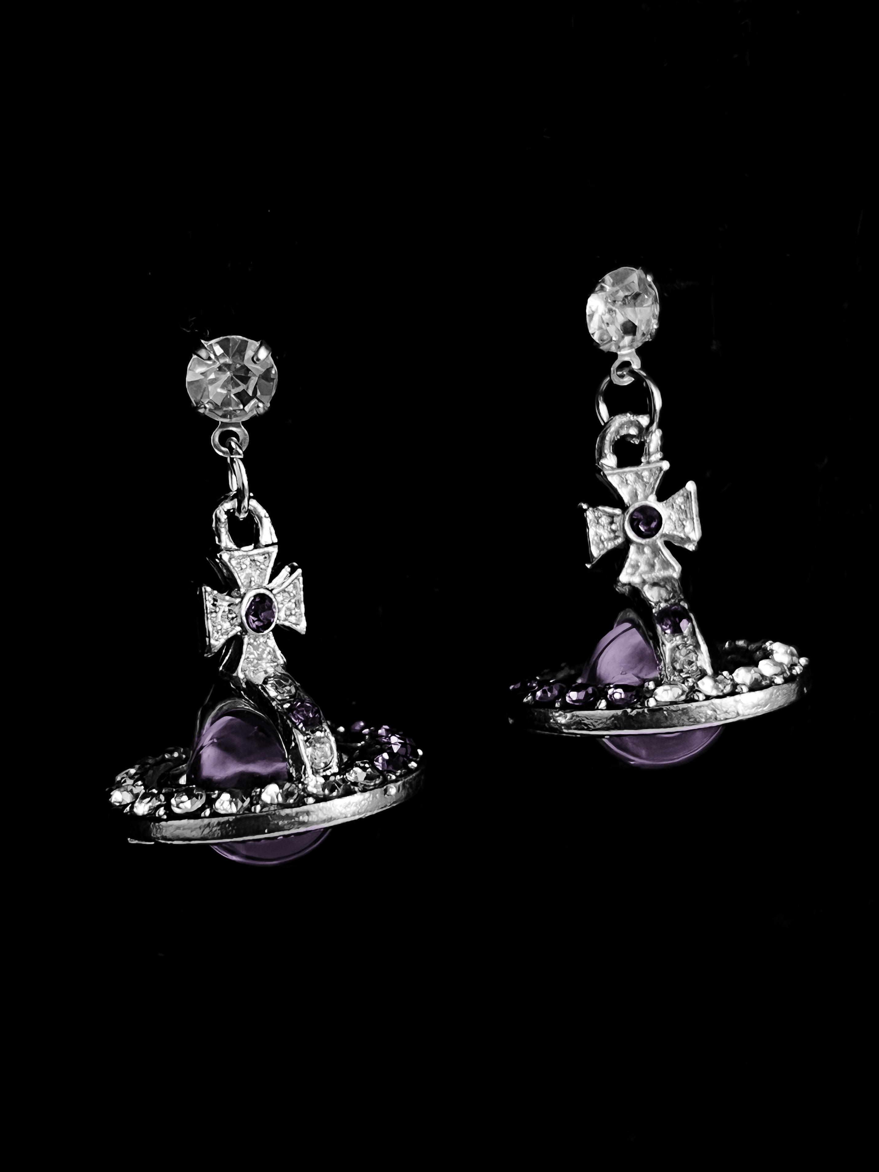 Violet Reliquary Earrings Vivienne
