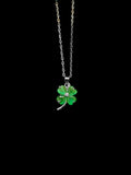 Green Clover Pendant Necklace