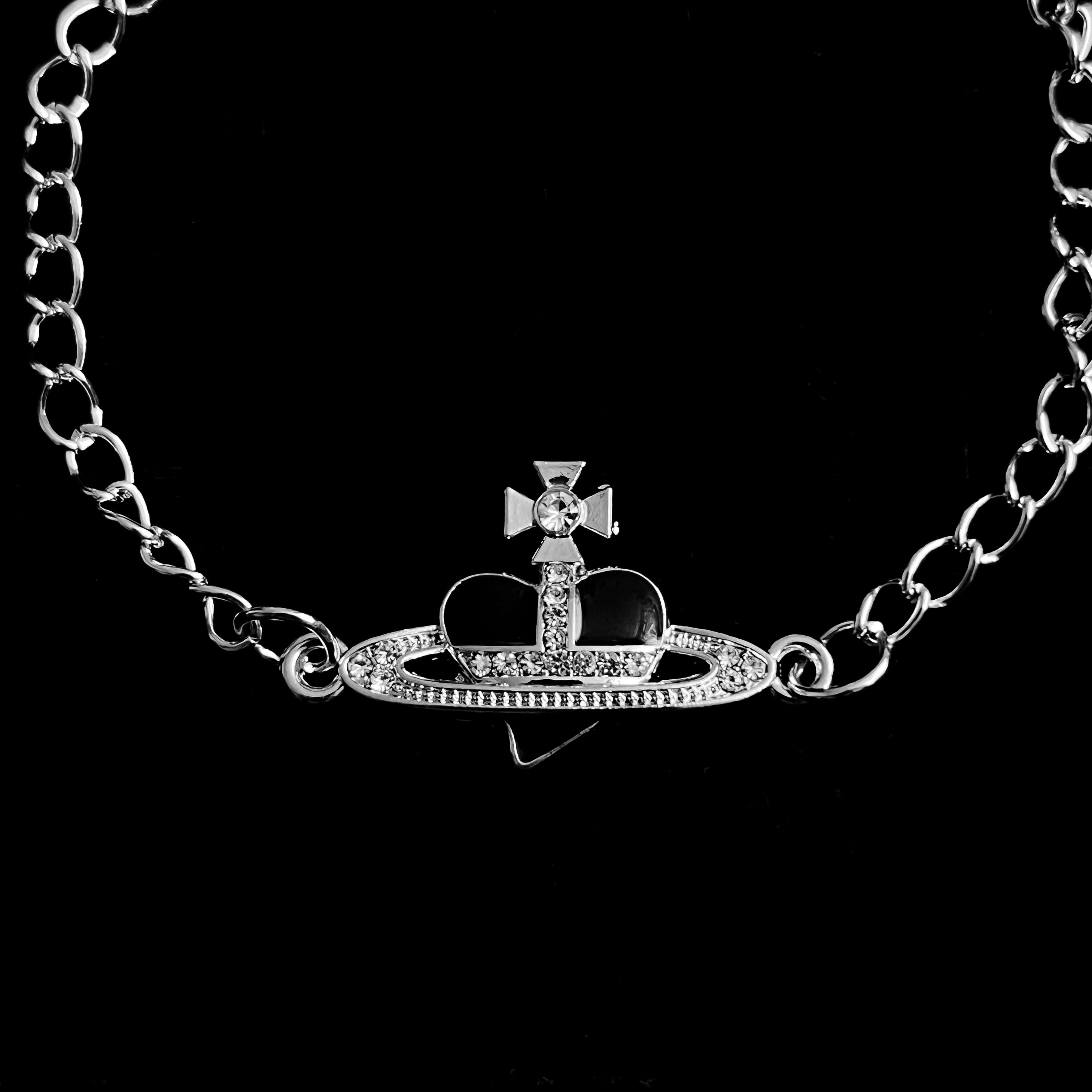 Vivienne Black Heart Orb Bracelet