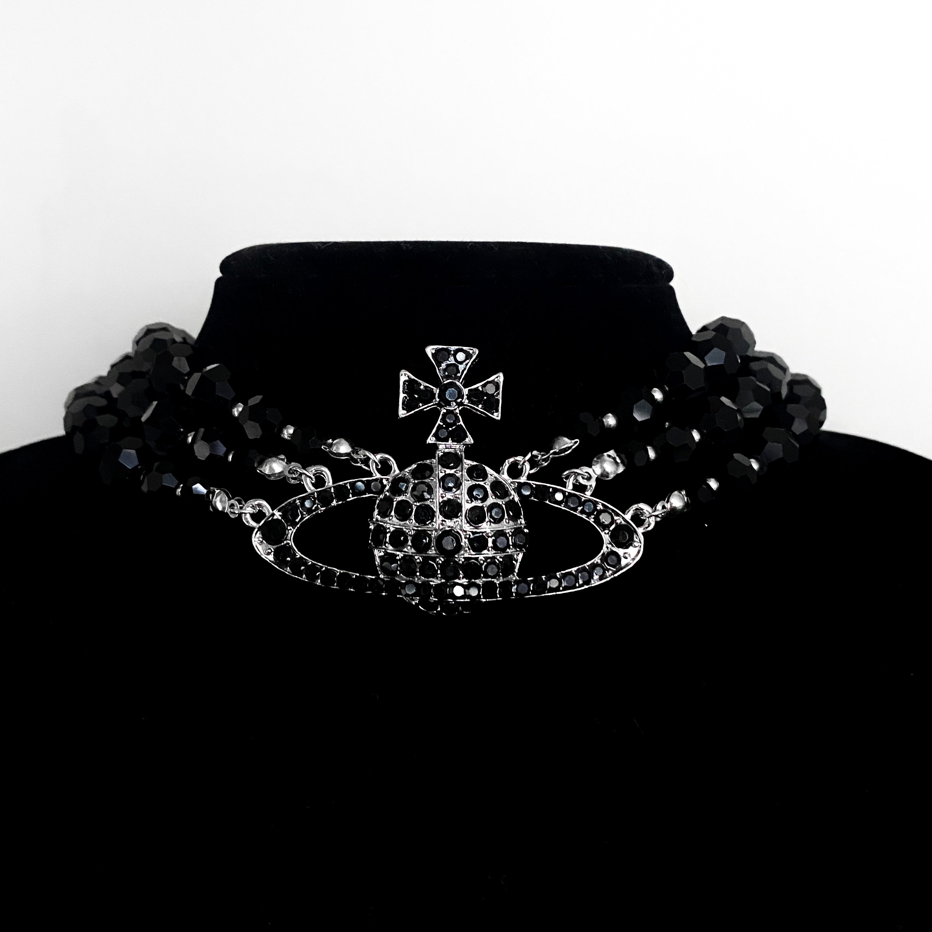 Collar VW Perlas negras