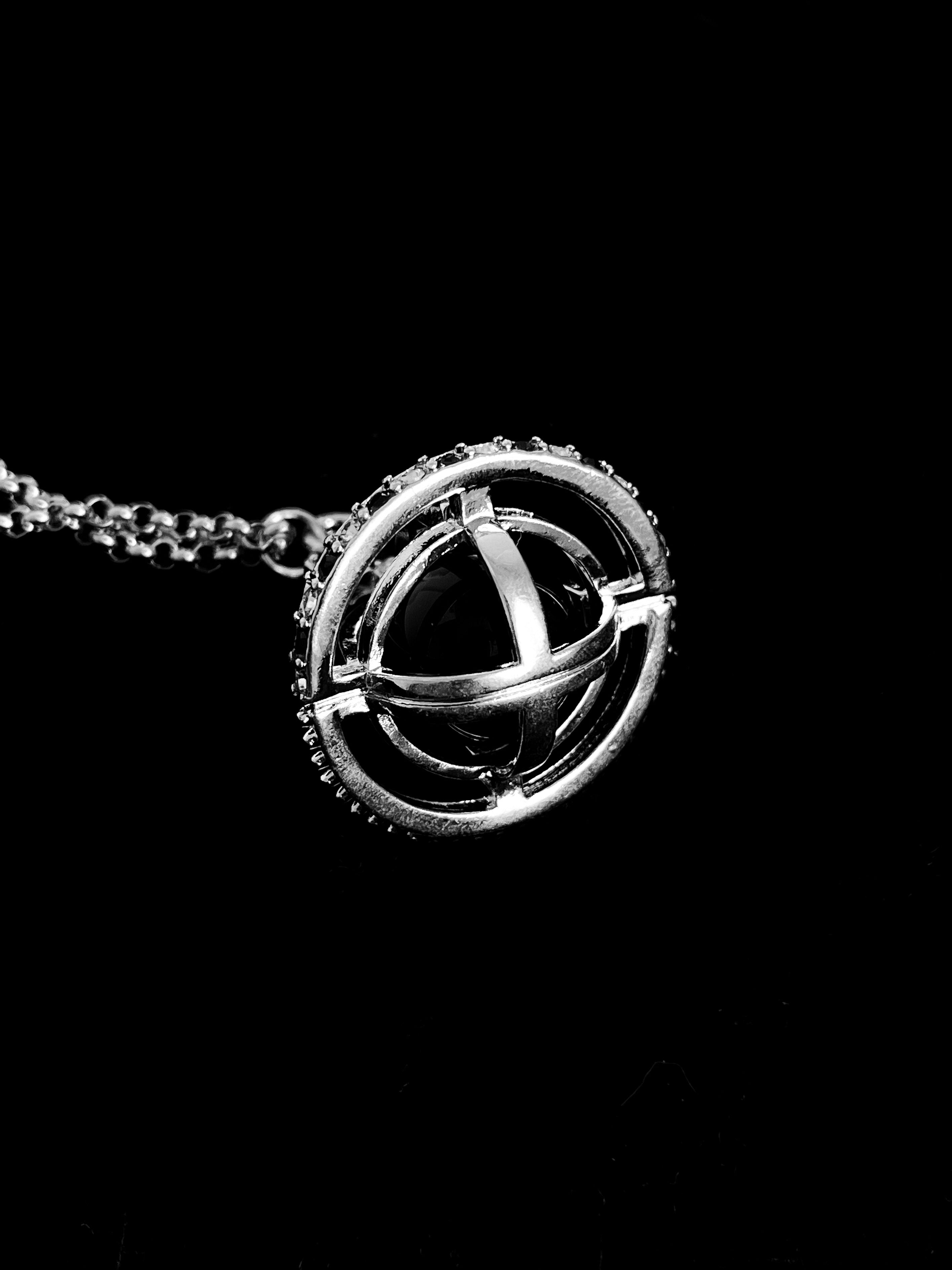 Midnight Crystal Orb Necklace