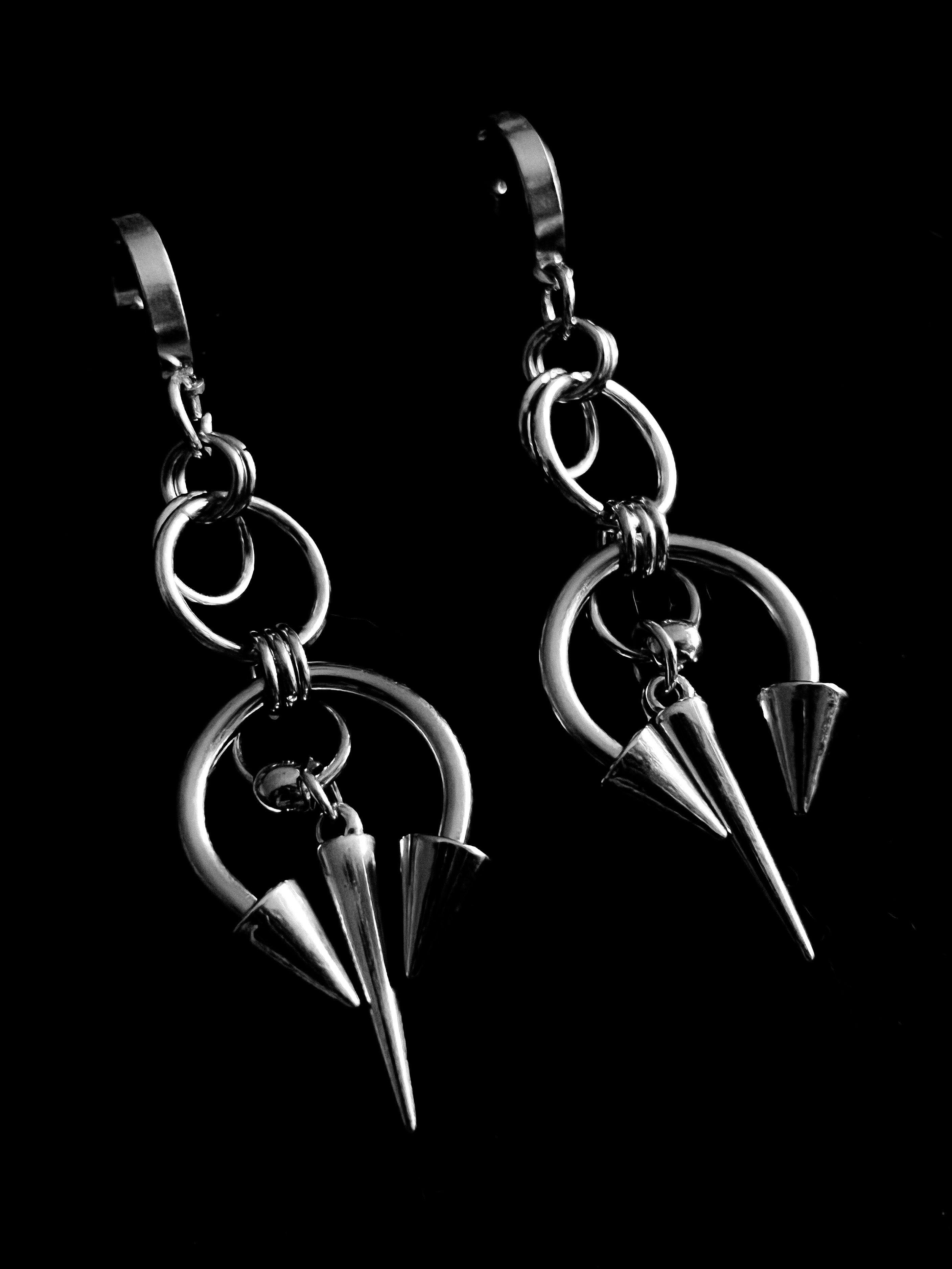 Void Spike Loop Earrings