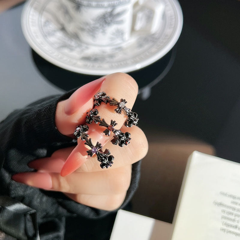 Chrome Cross Ring