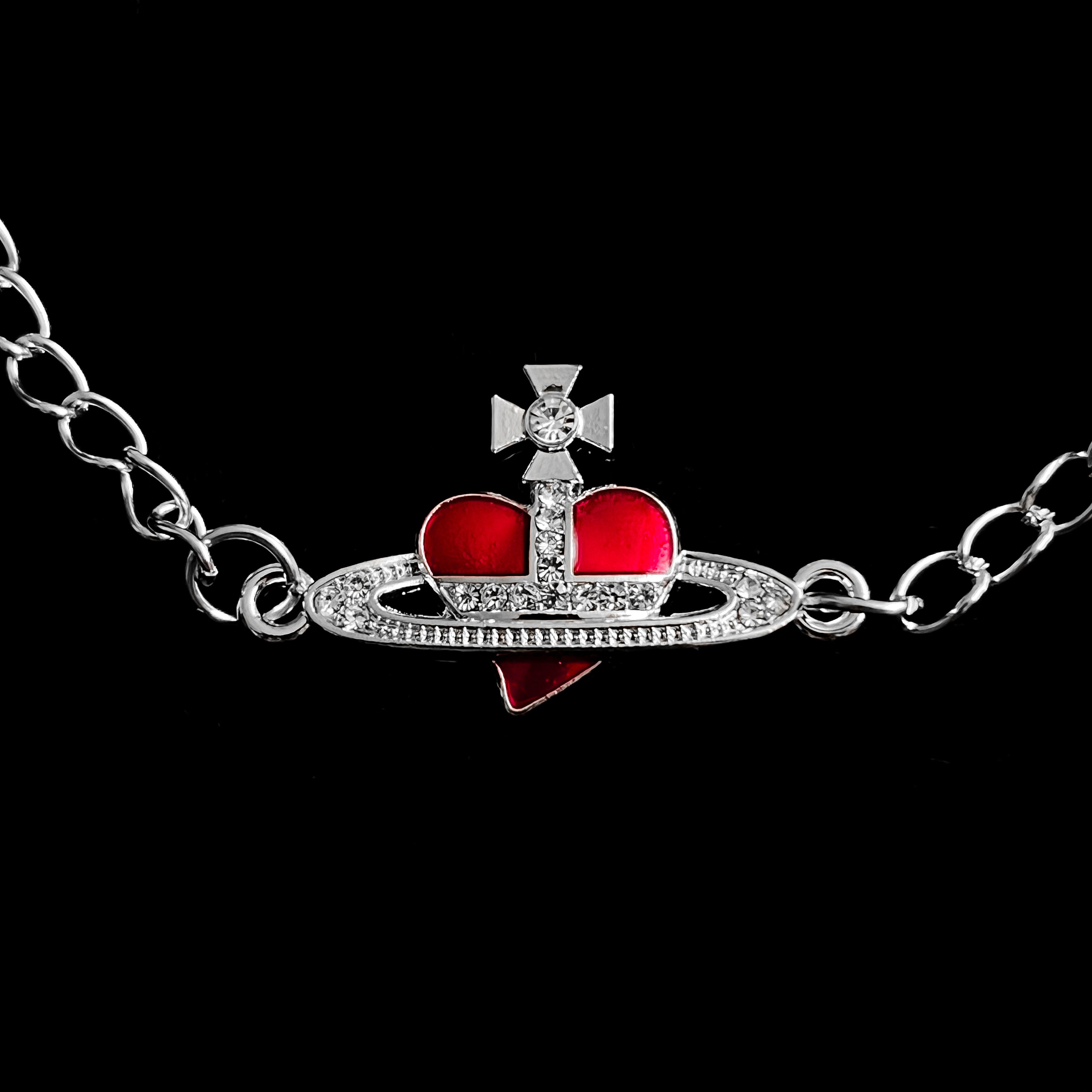 Vivienne Red Heart Orb Bracelet