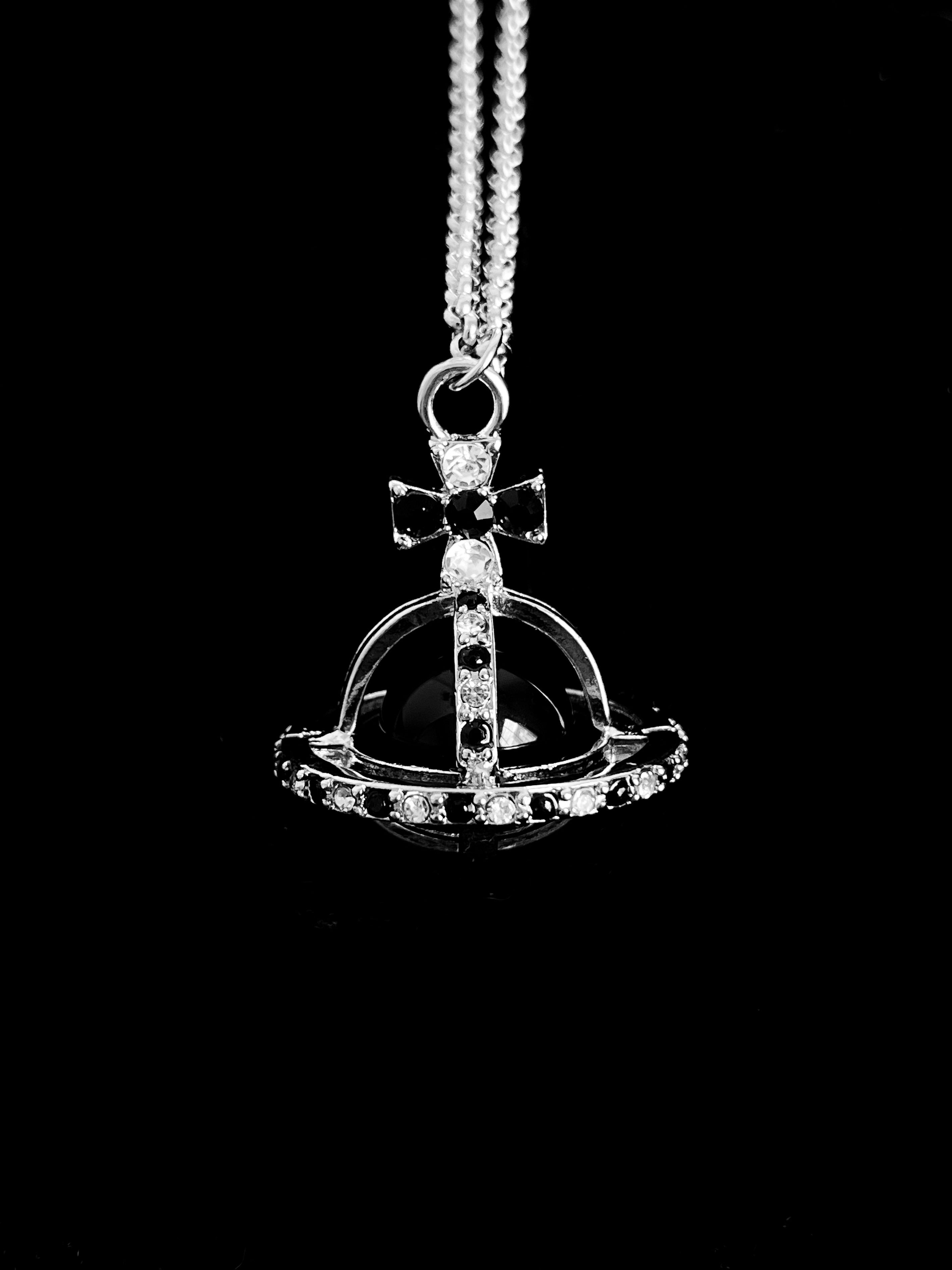 Midnight Crystal Orb Necklace