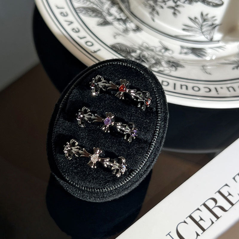 Chrome Cross Ring