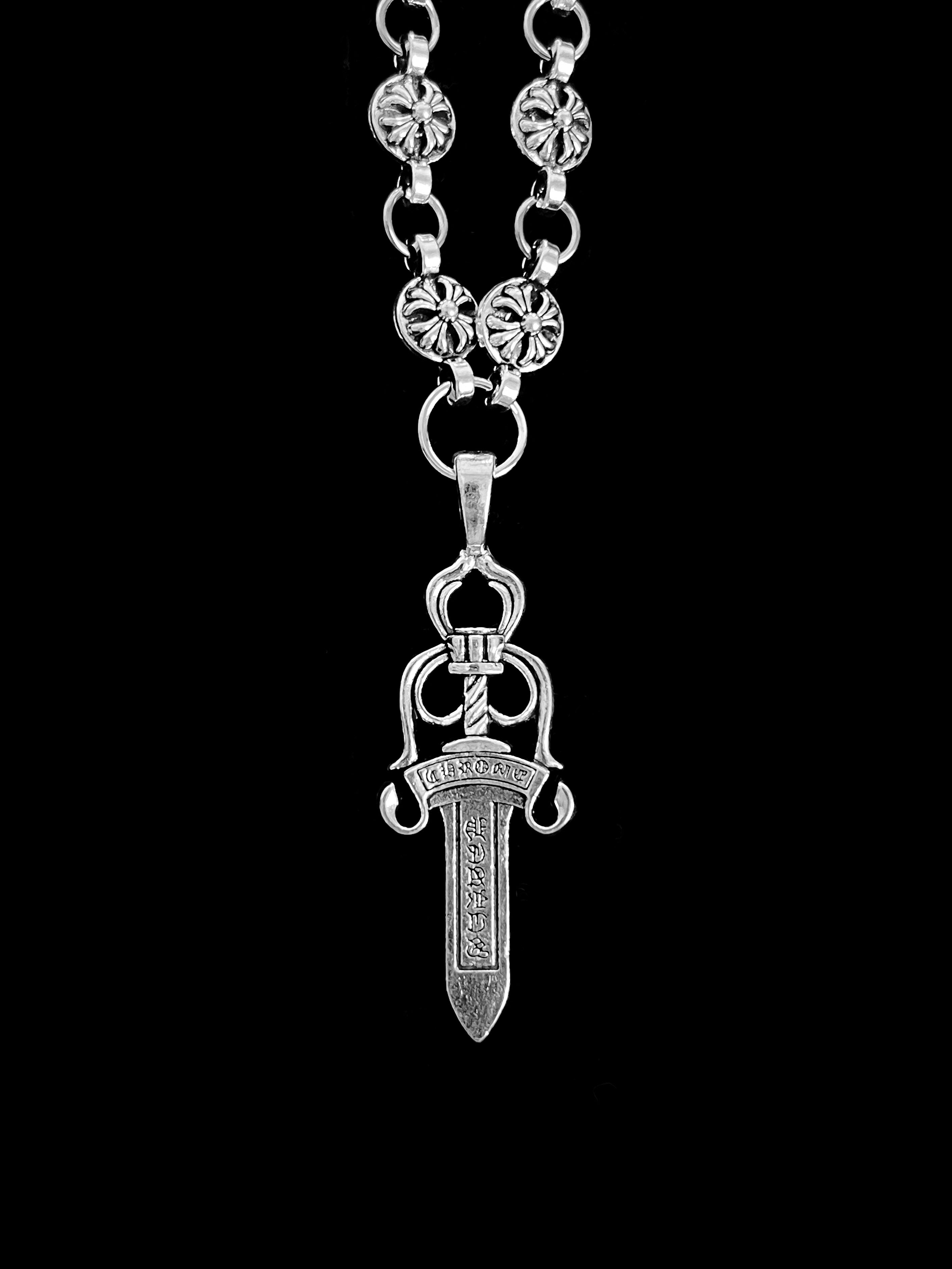 Chrome Hearts Dagger Rosary Necklace