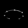 Silver Sphere Cuff Bracelet
