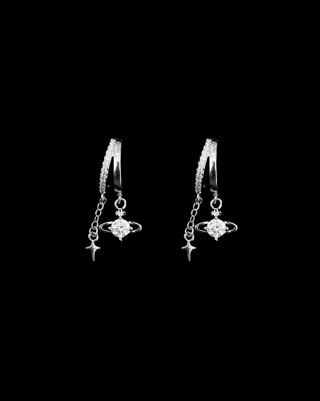 Vivienne Planet Earrings Set - Crystal
