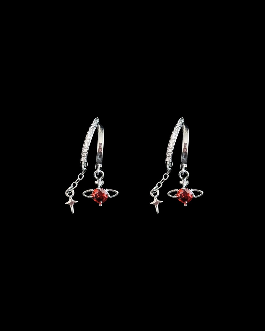 Vivienne Planet Earrings Set - Ruby
