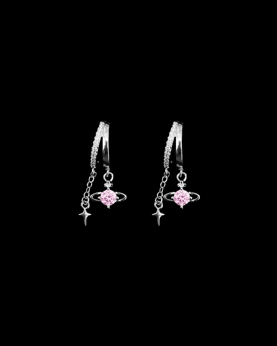 Vivienne Planet Earrings Set - Pink