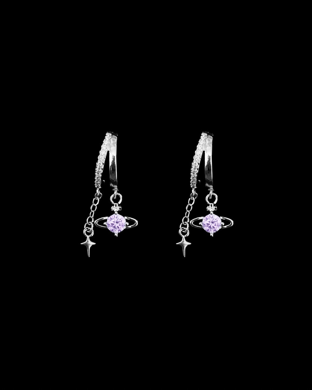 Vivienne Planet Earrings Set - Lavender