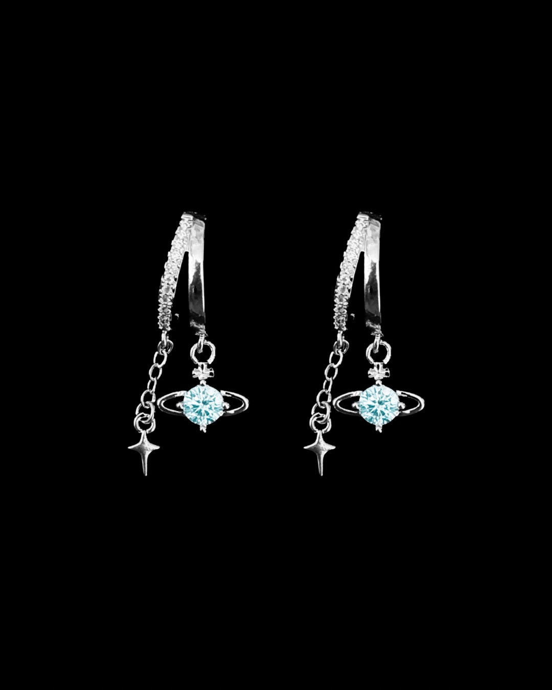 Vivienne Planet Earrings Set - Sky Blue