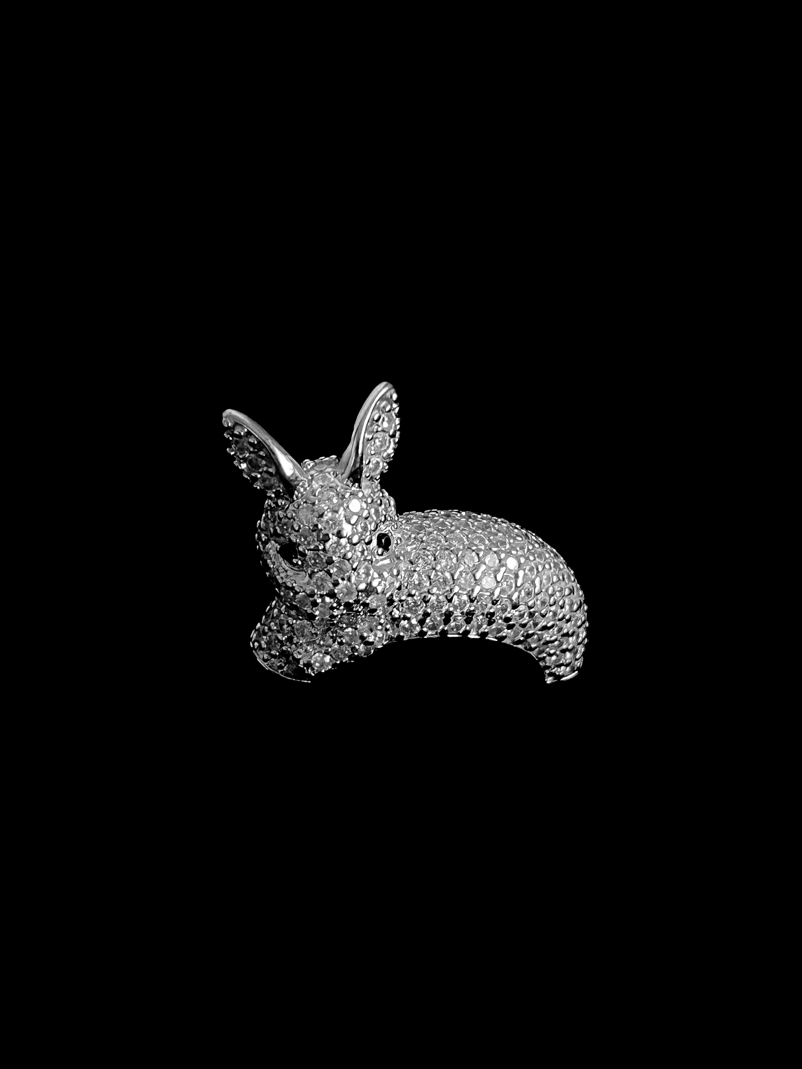 Crystal Bunny Statement Ring