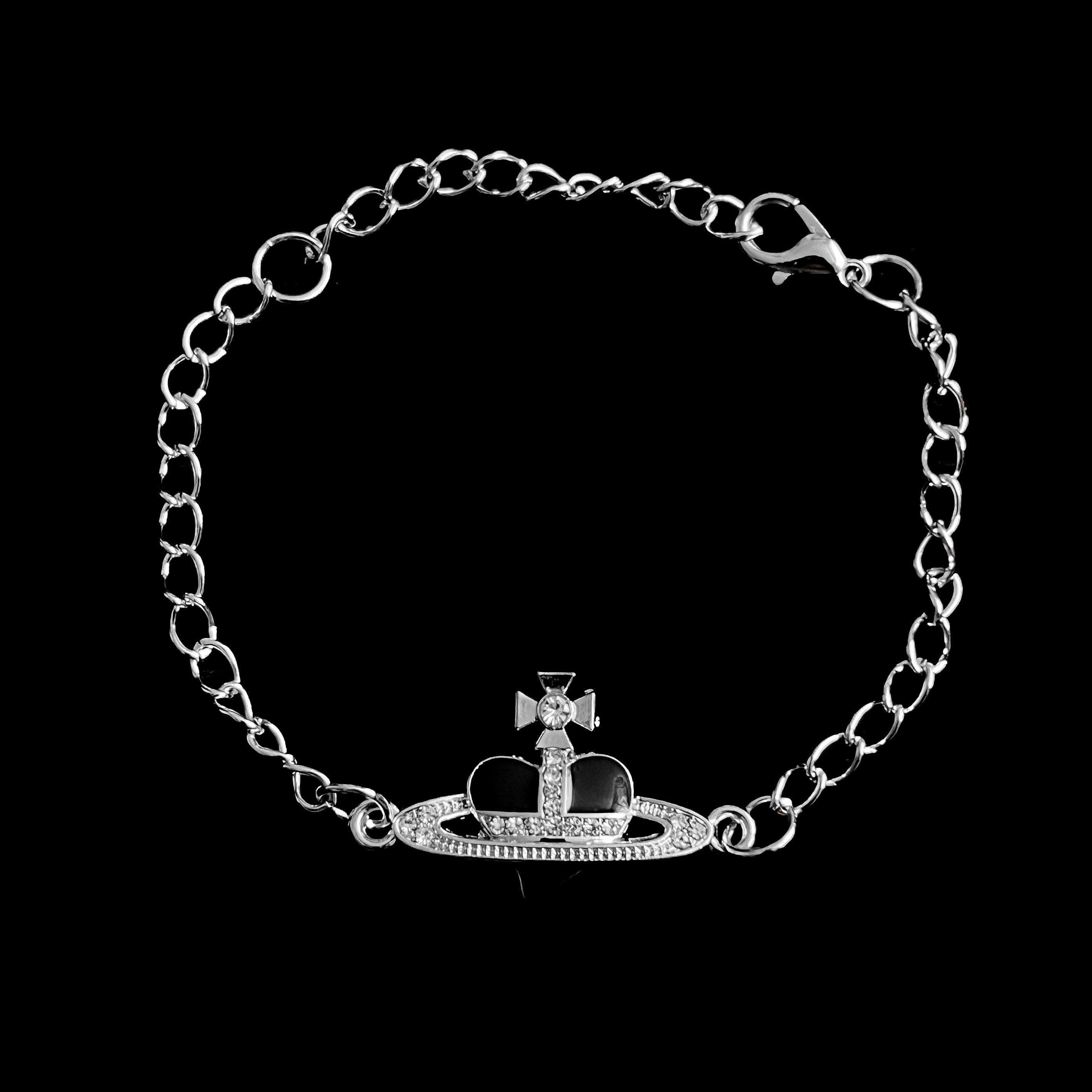Vivienne Black Heart Orb Bracelet