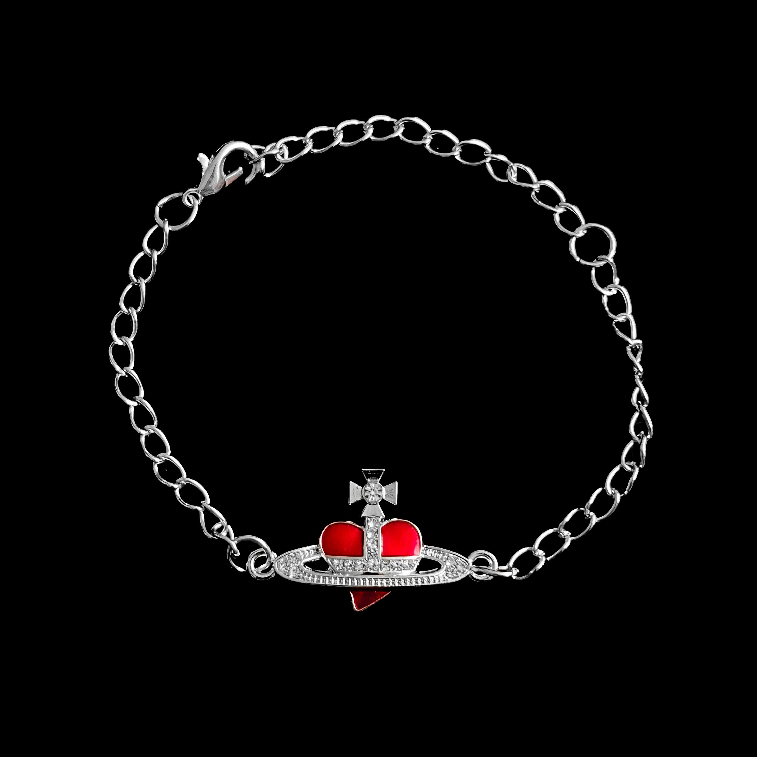 Vivienne Red Heart Orb Bracelet