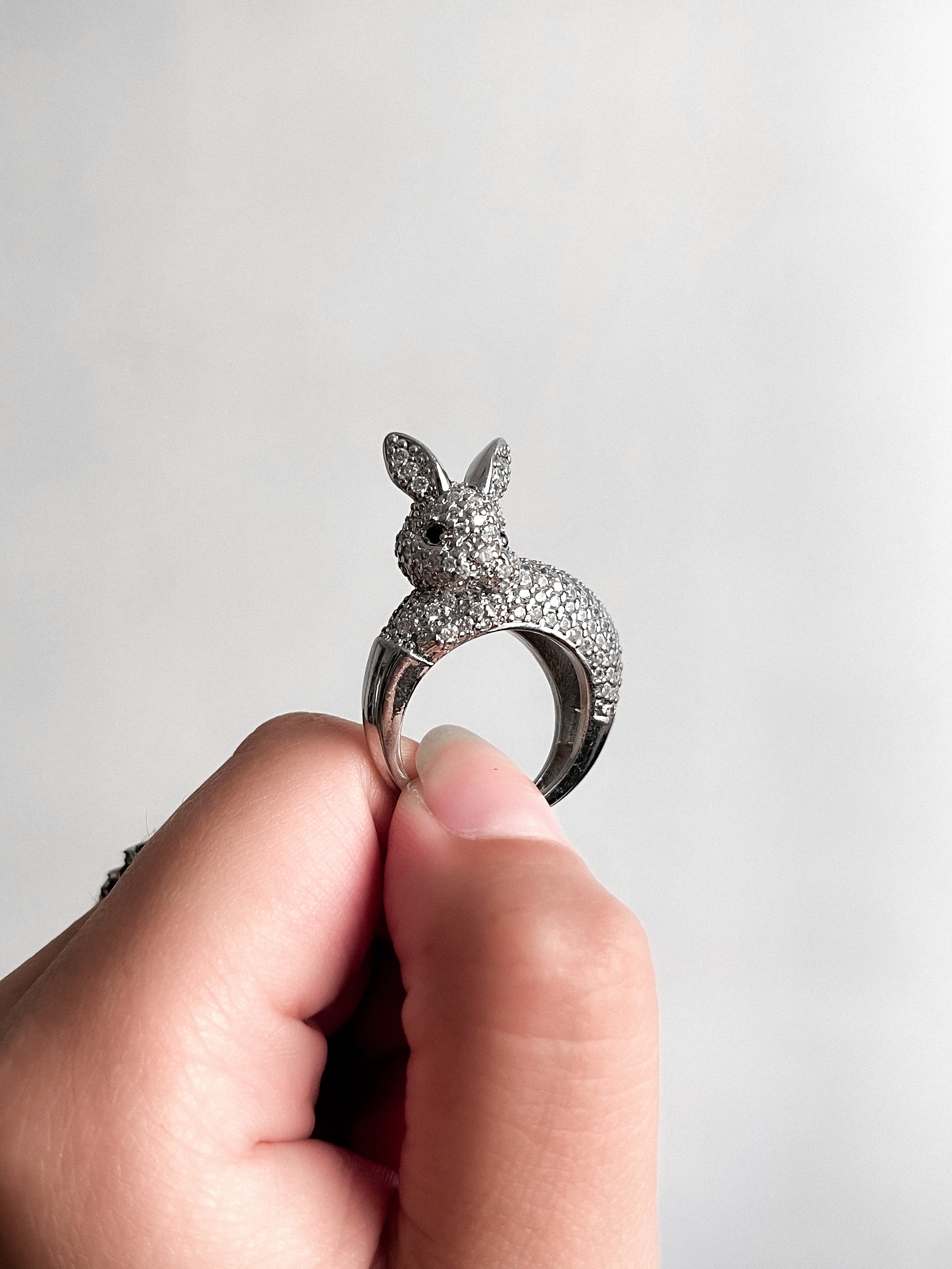 Crystal Bunny Statement Ring