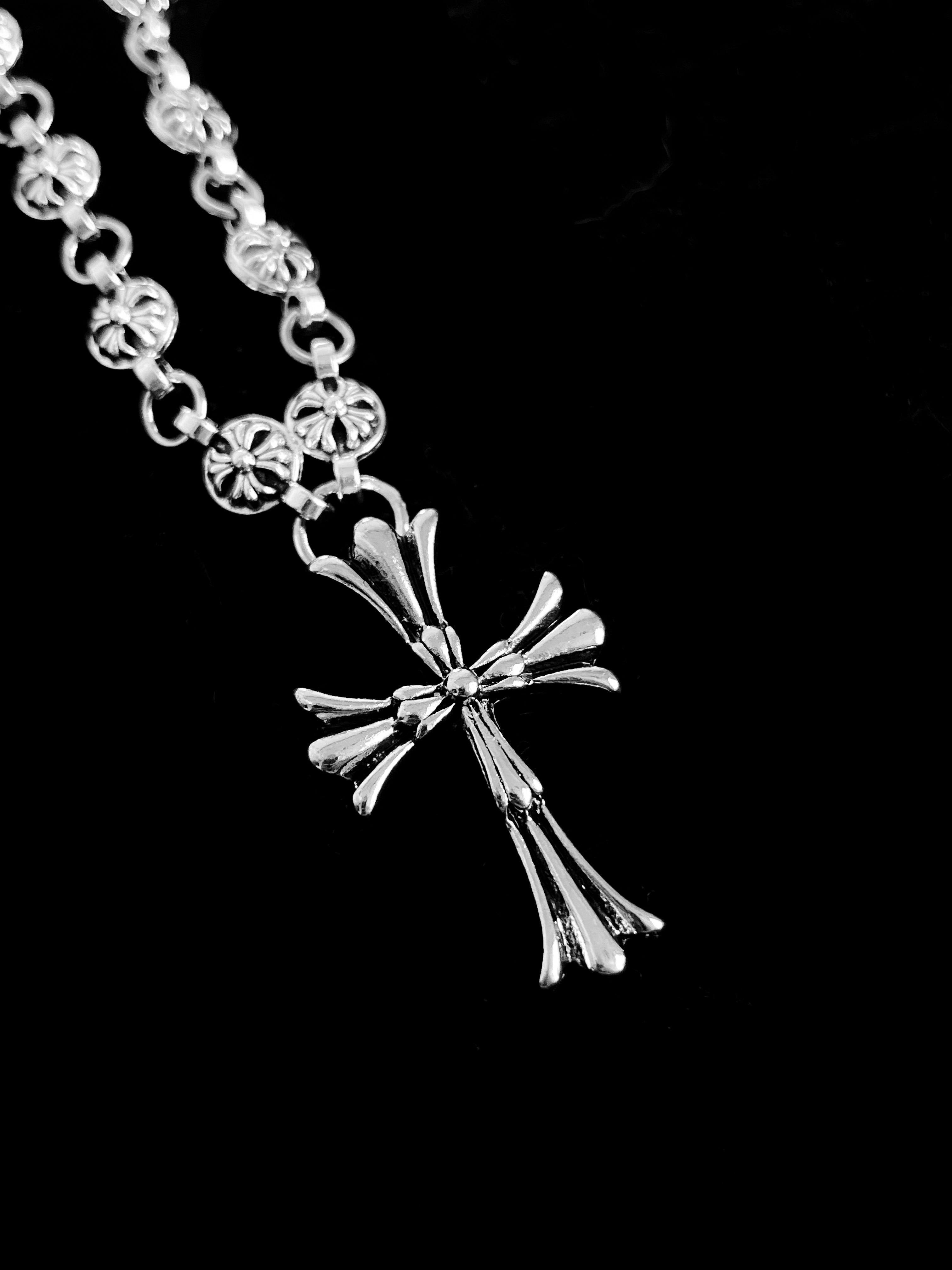 Chrome Hearts Rosary Cross Necklace