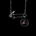 Orb Safety Pin Necklace