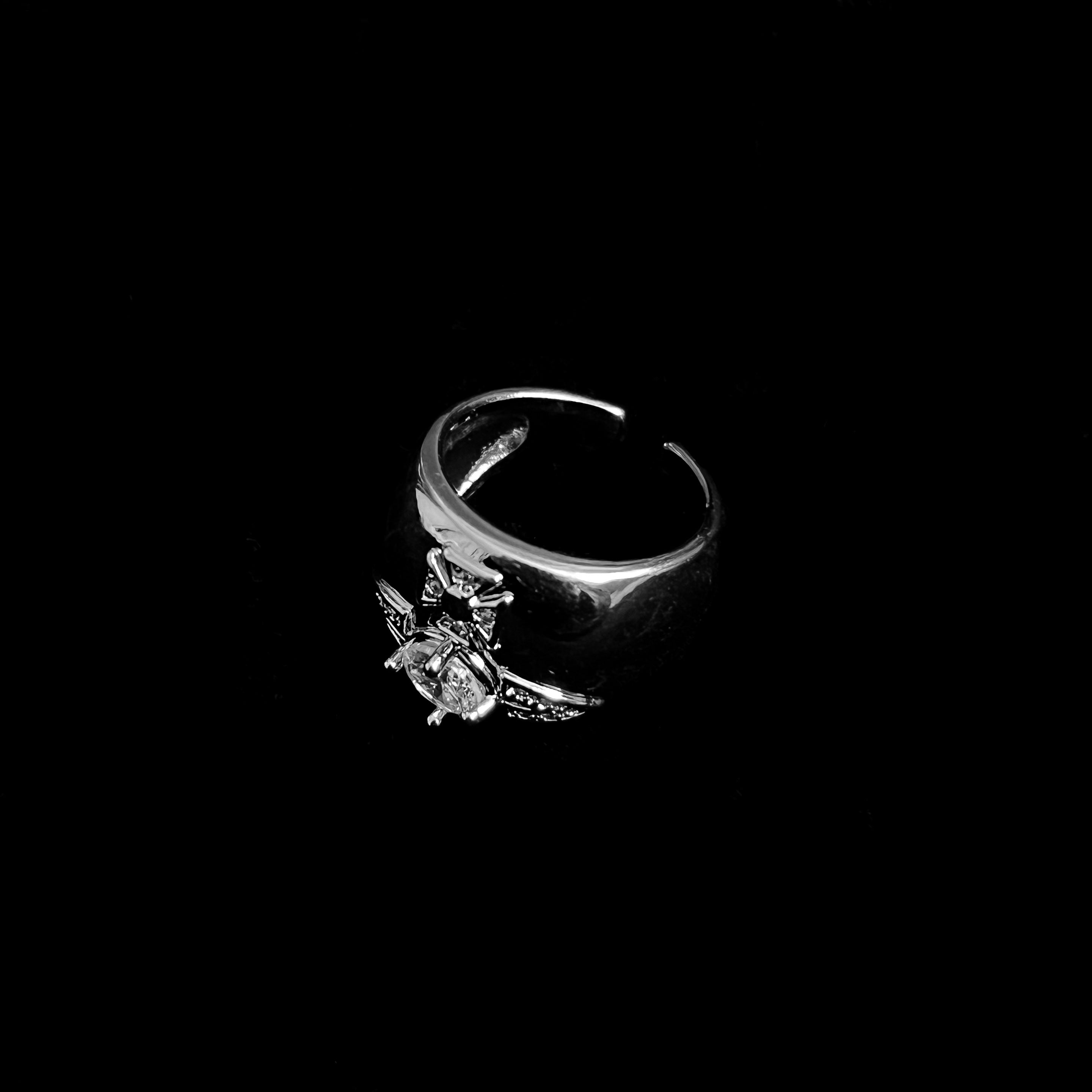 Crystal Signet Orb Ring