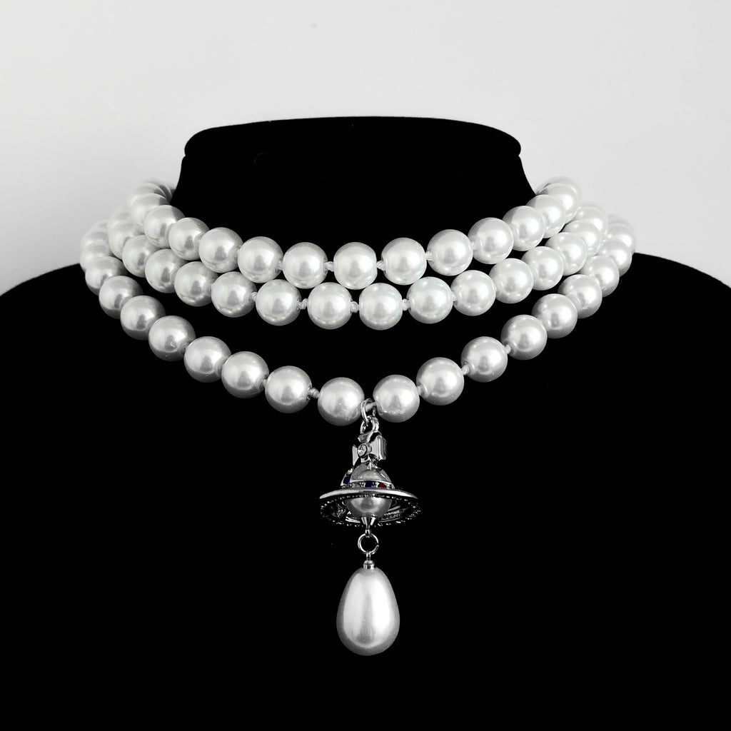 Collar VW triple perlas