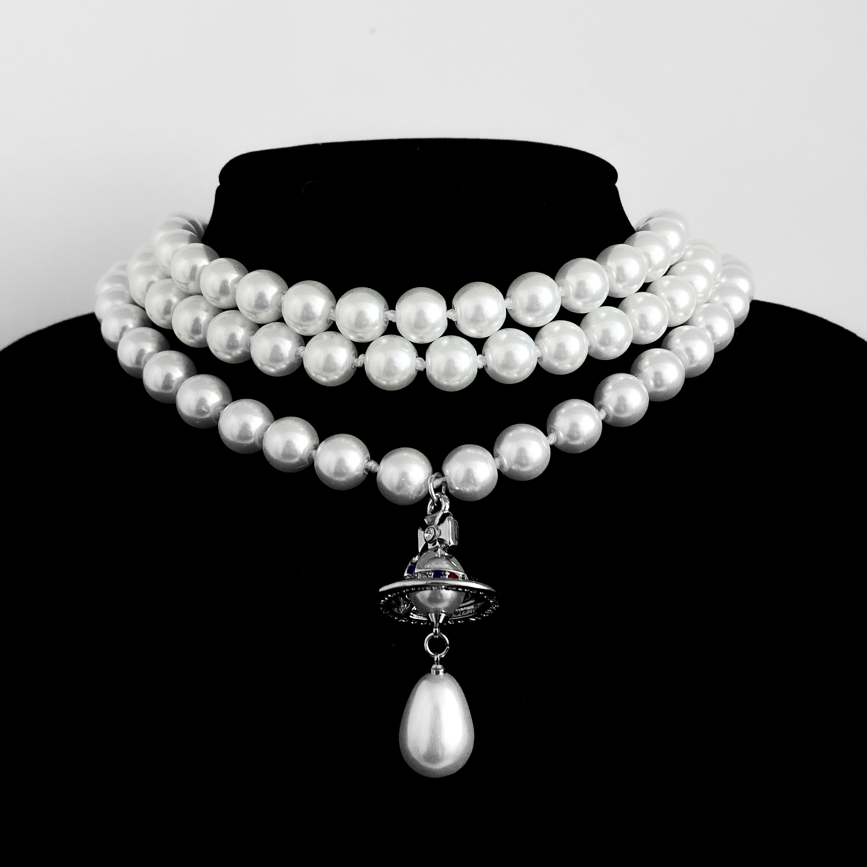 Collar VW triple perlas
