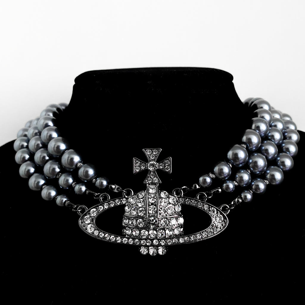 Collar VW Perlas plateadas
