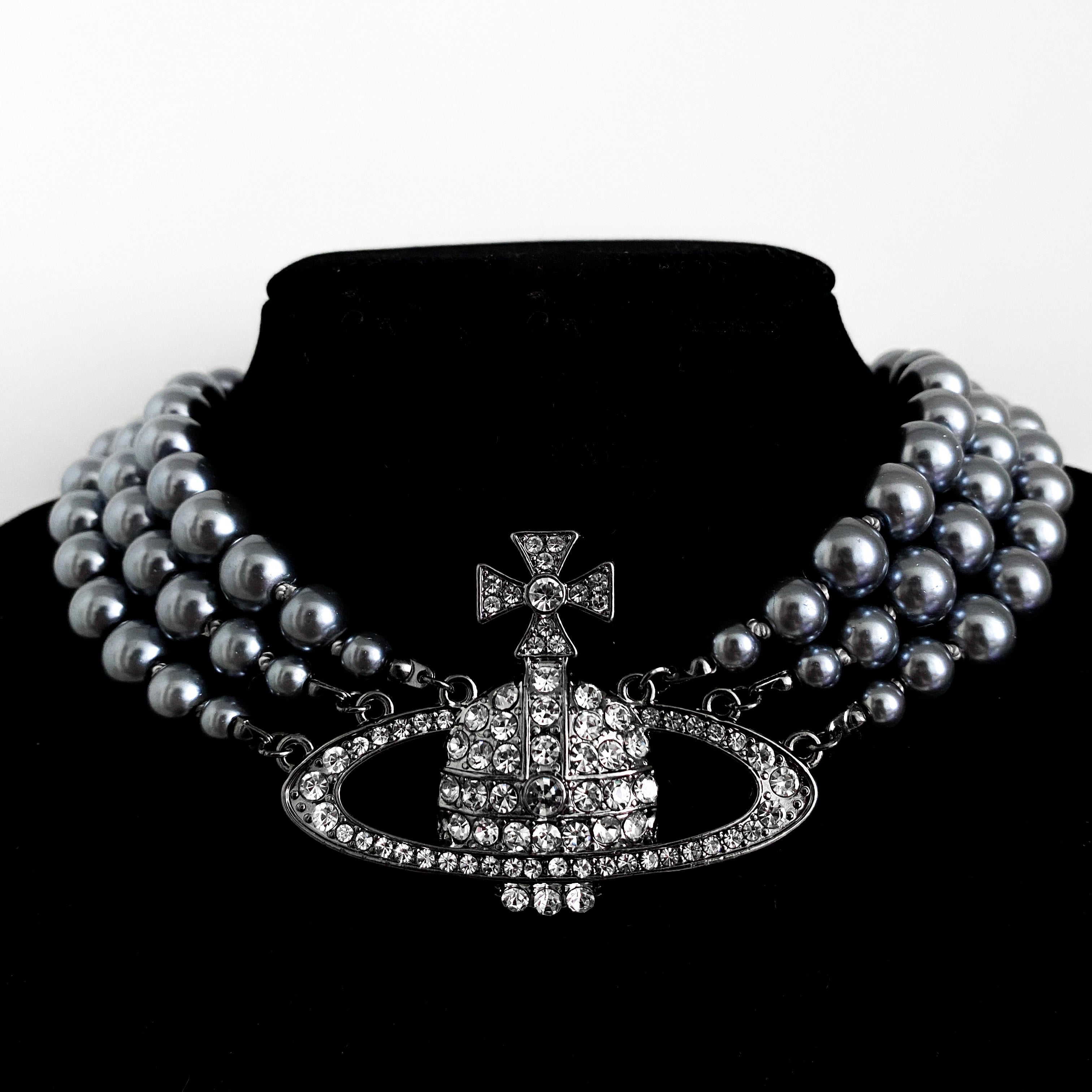 Collar VW Perlas plateadas