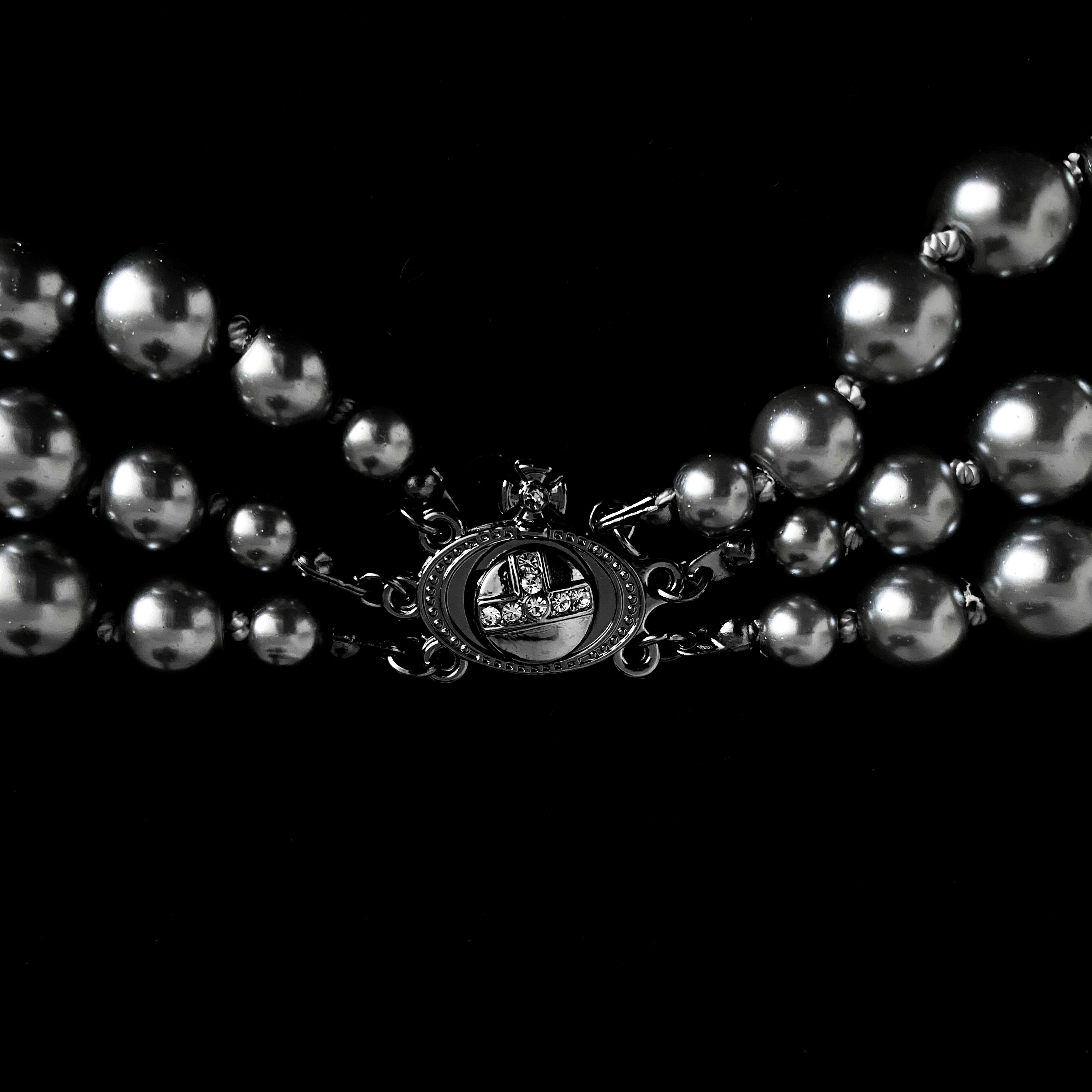 Collar VW Perlas plateadas